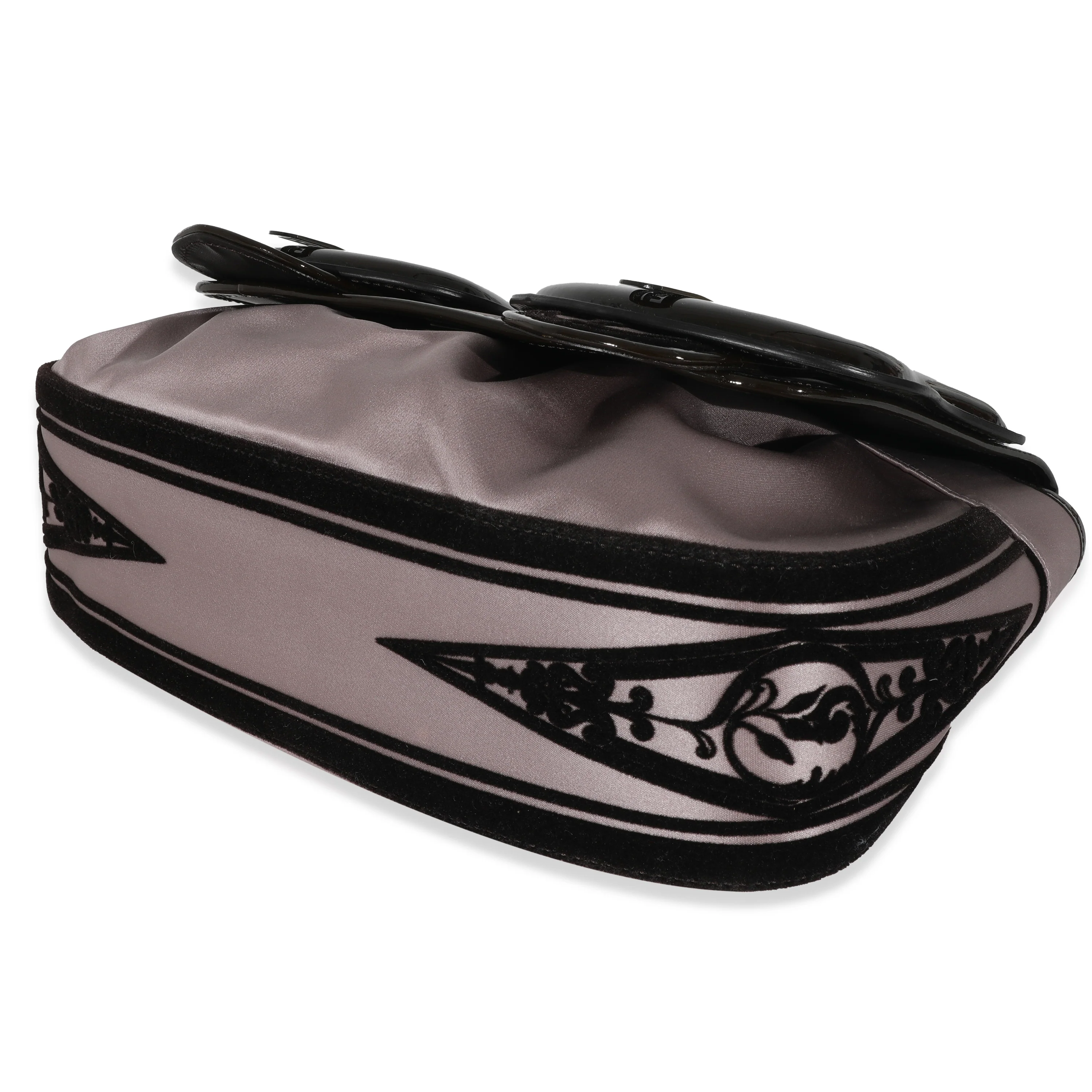Fendi Pink Brown Satin B-Bag - Image 7