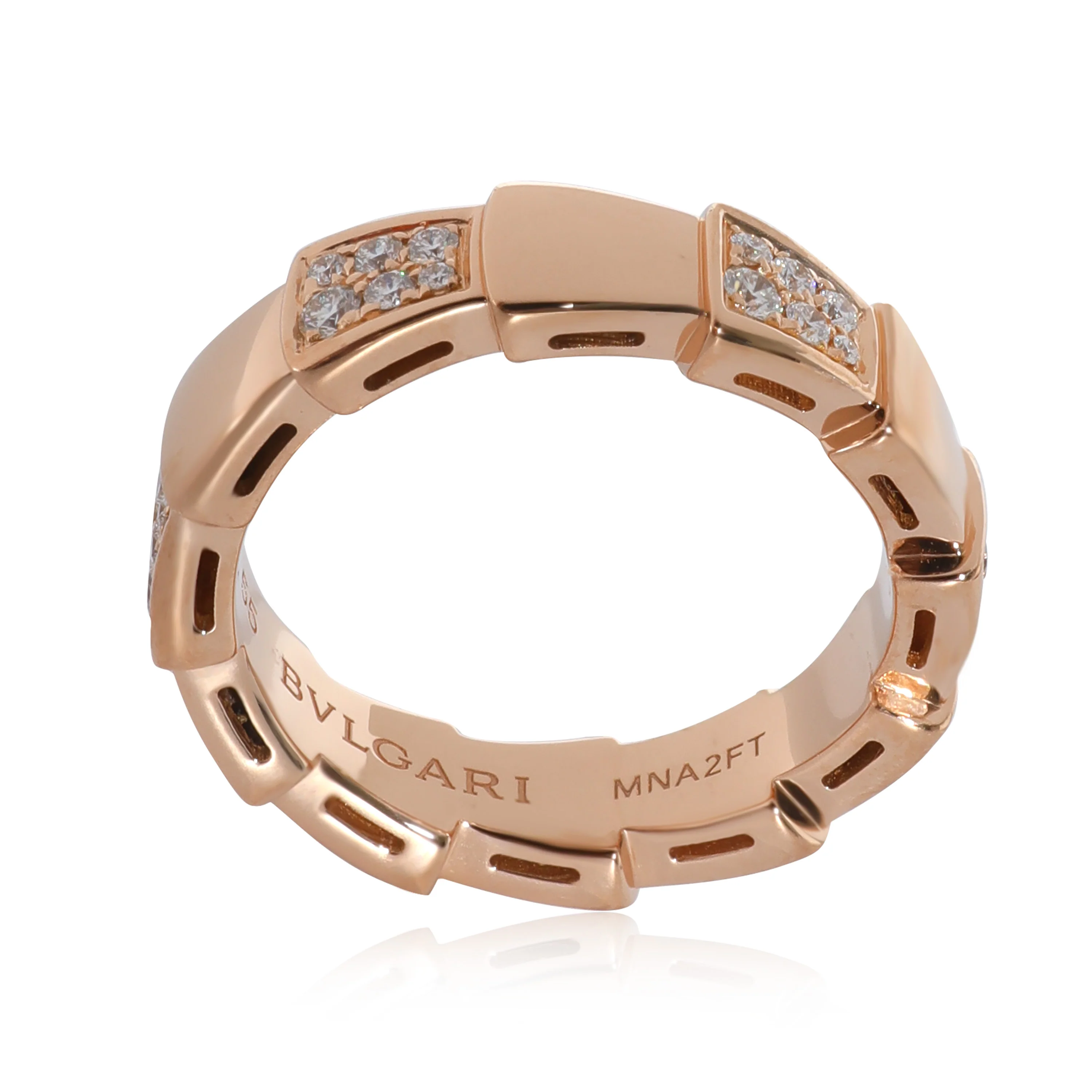 BVLGARI Serpenti Diamond Ring in 18k Rose Gold 0.41 CTW - Image 4