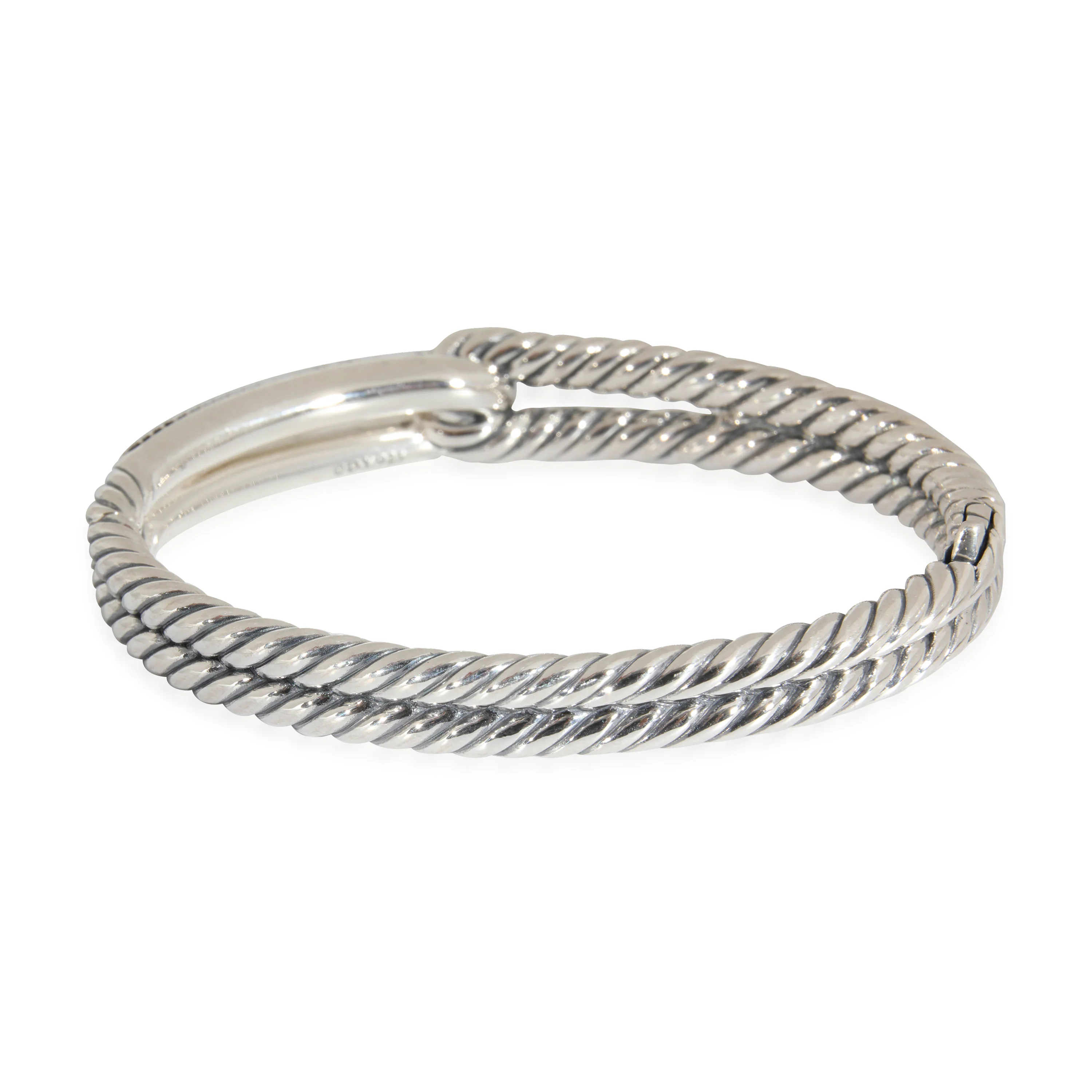 David Yurman Labyrinth Bracelet in Sterling Silver 0.84 CTW, X Small - Image 3