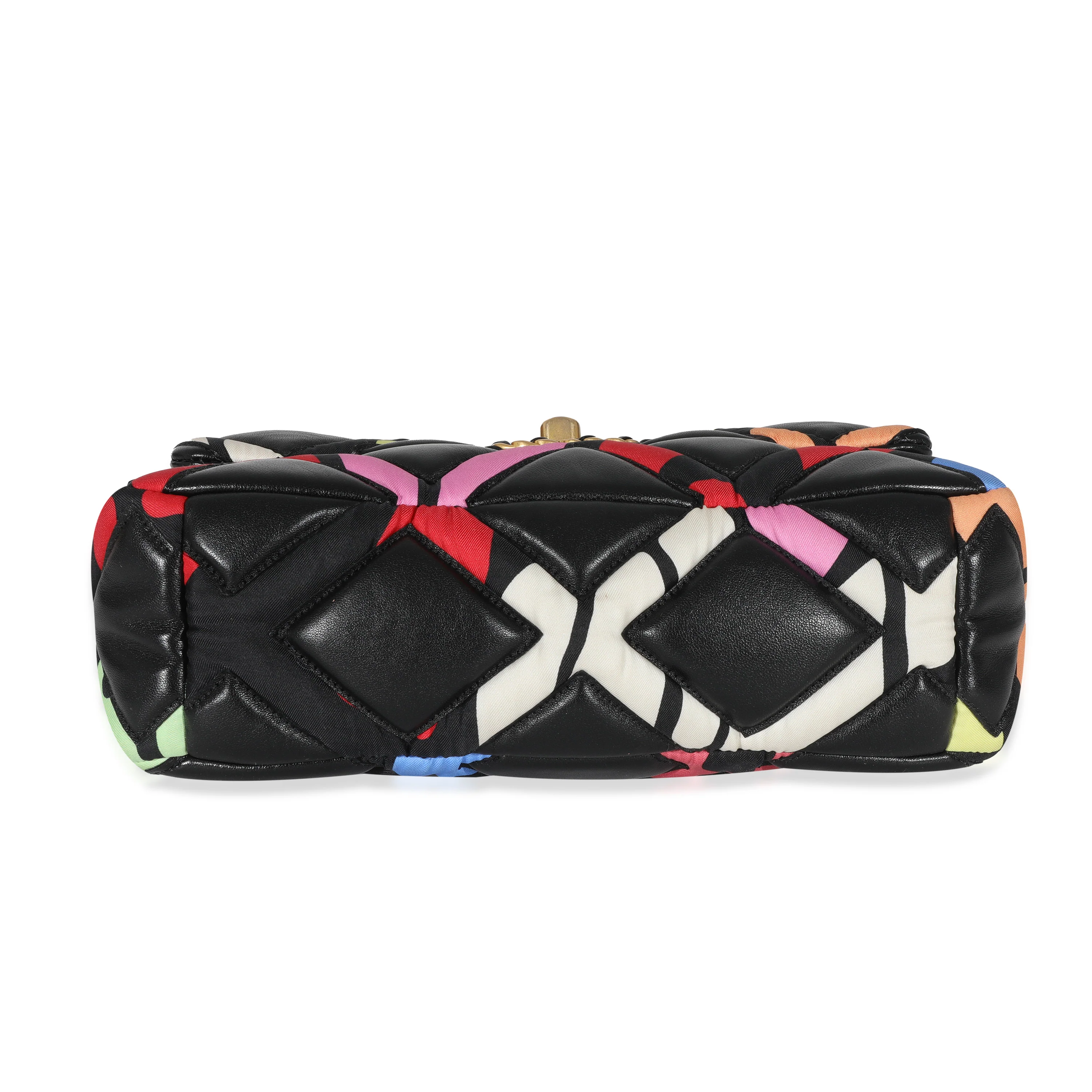 Chanel 22S Black Multicolor Lambskin Fixation Small Chanel 19 Bag - Image 5