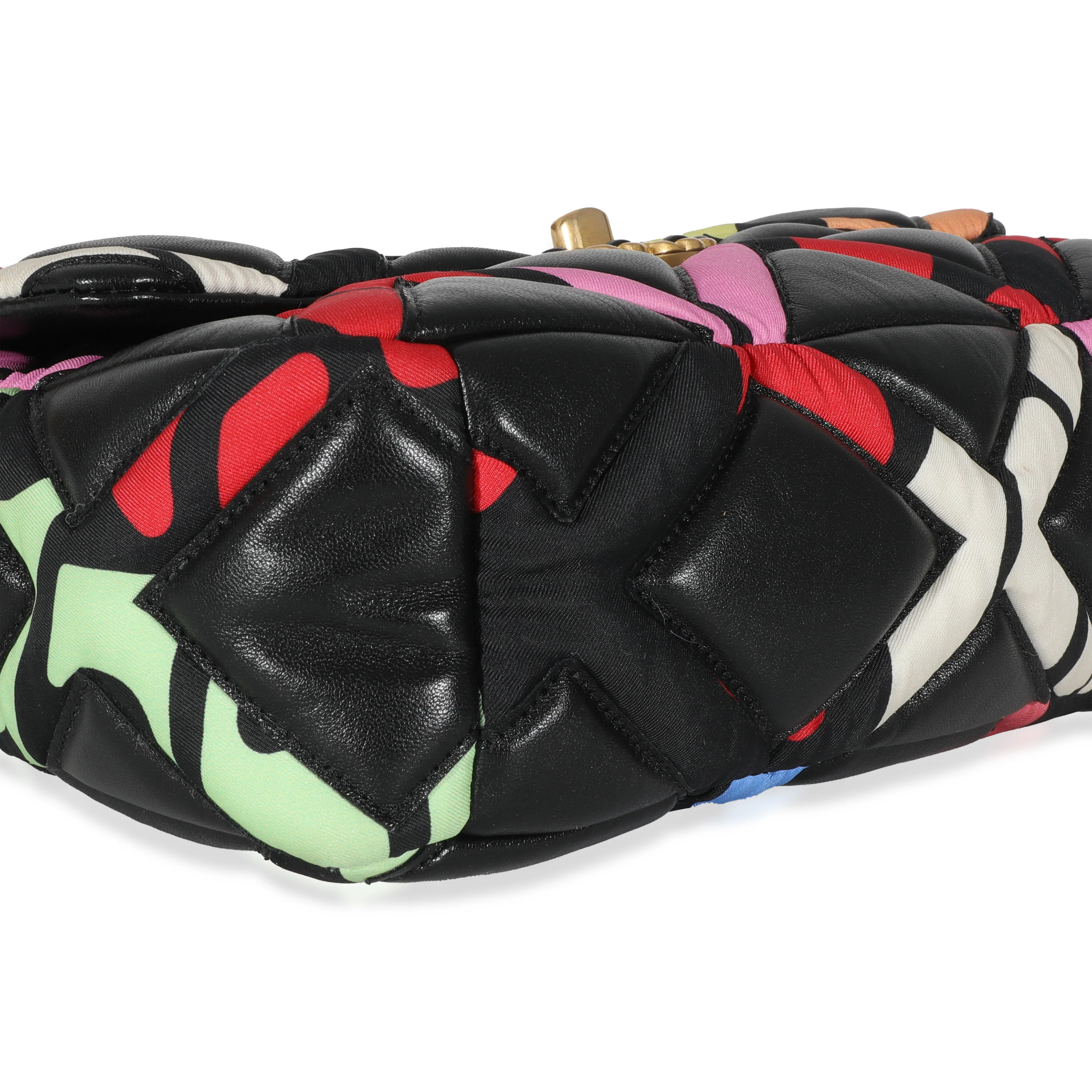 Chanel 22S Black Multicolor Lambskin Fixation Small Chanel 19 Bag - Image 6