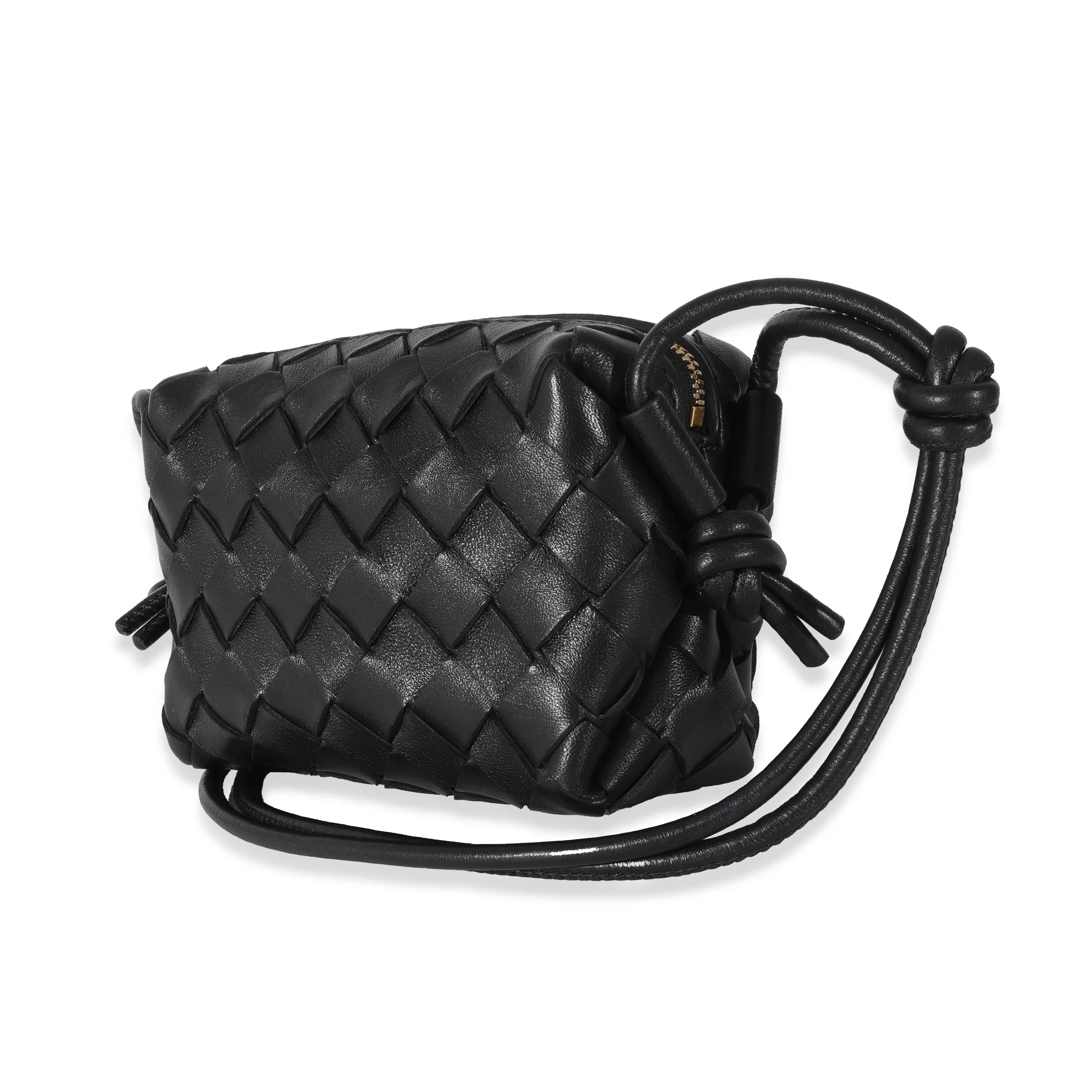 Bottega Veneta Black Intrecciato Candy Loop Camera Bag - Image 2