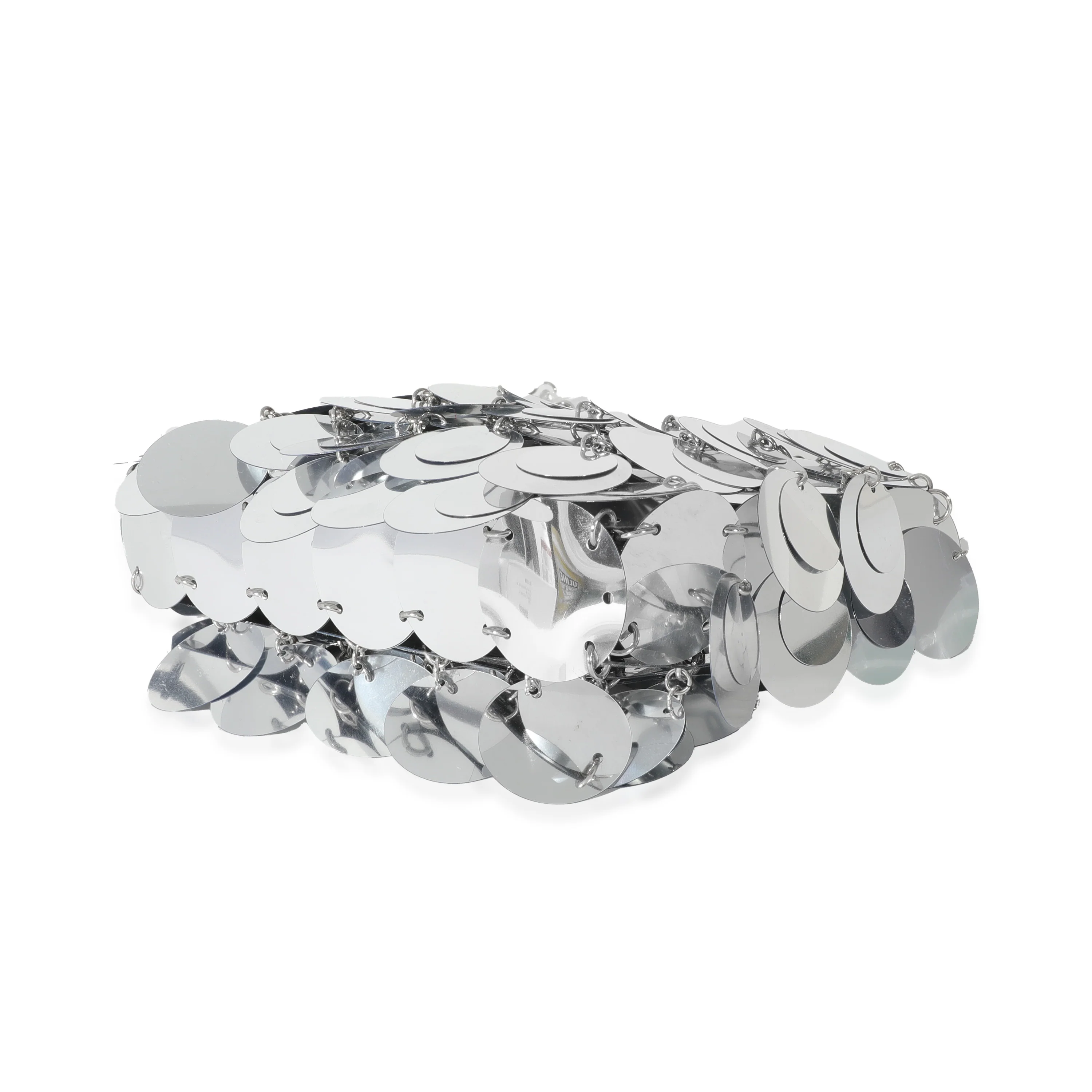 Paco Rabanne Silver Disk 1969 Sparkle Nano Bag - Image 5