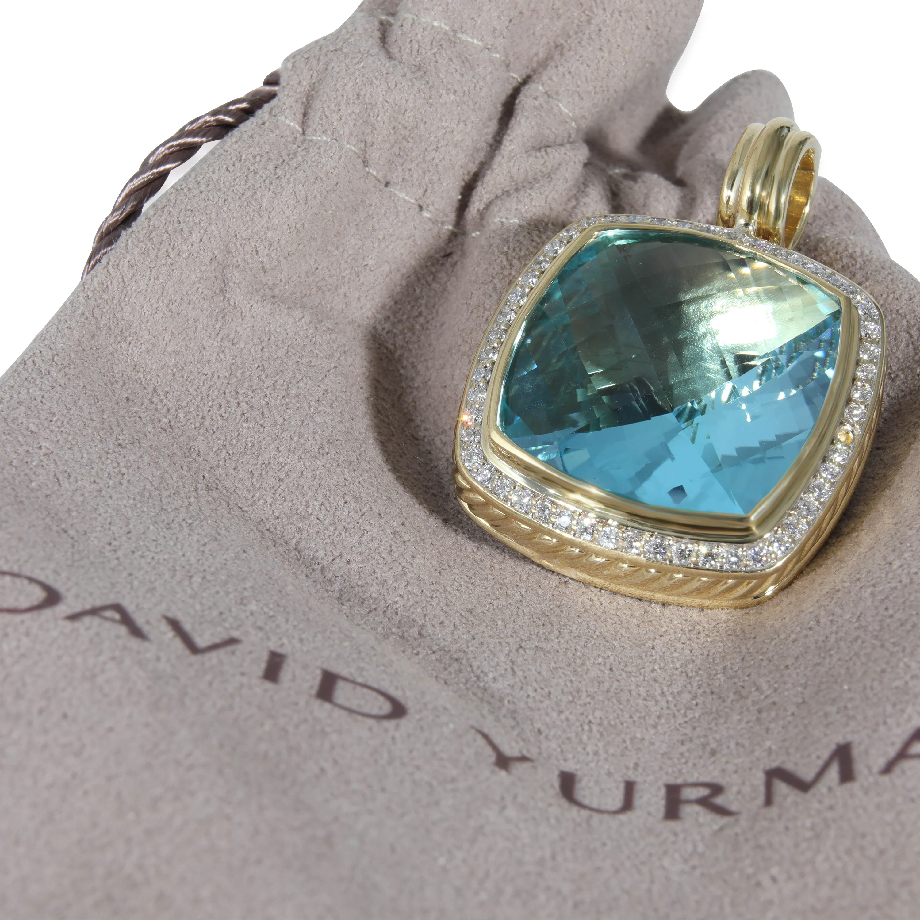 David Yurman Albion Topaz Diamond Pendant in 18K Yellow Gold 0.5 CTW - Image 4
