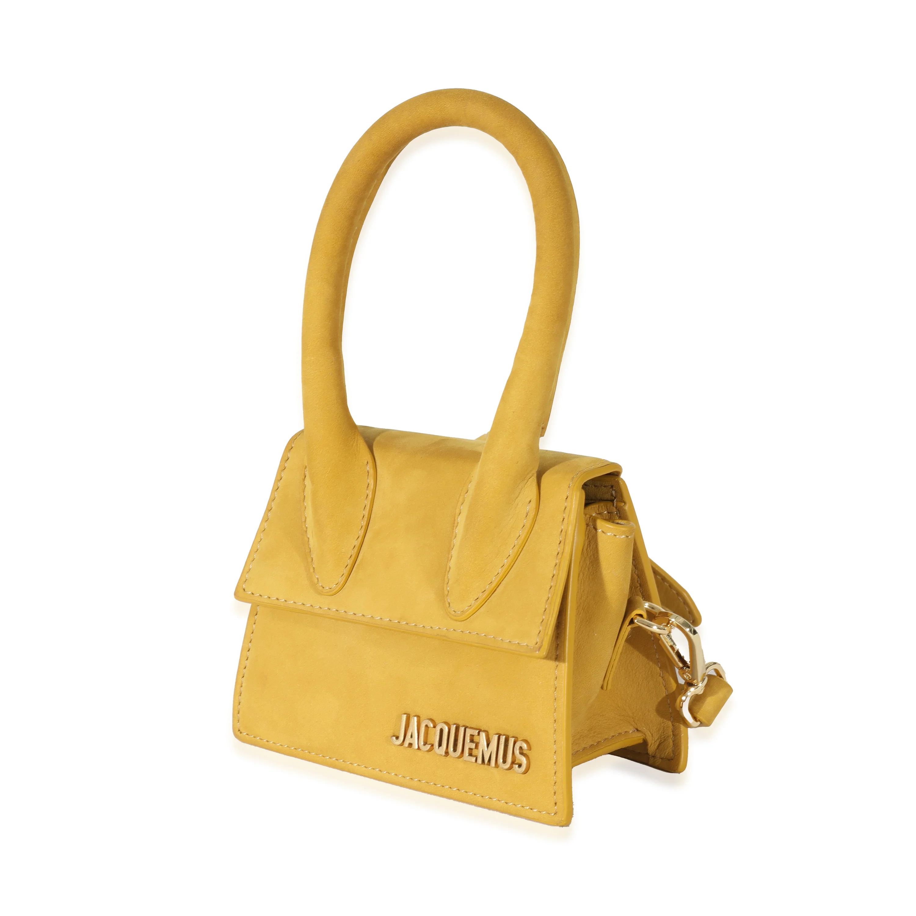 Jacquemus Yellow Suede Le Chiquito Bag - Image 2