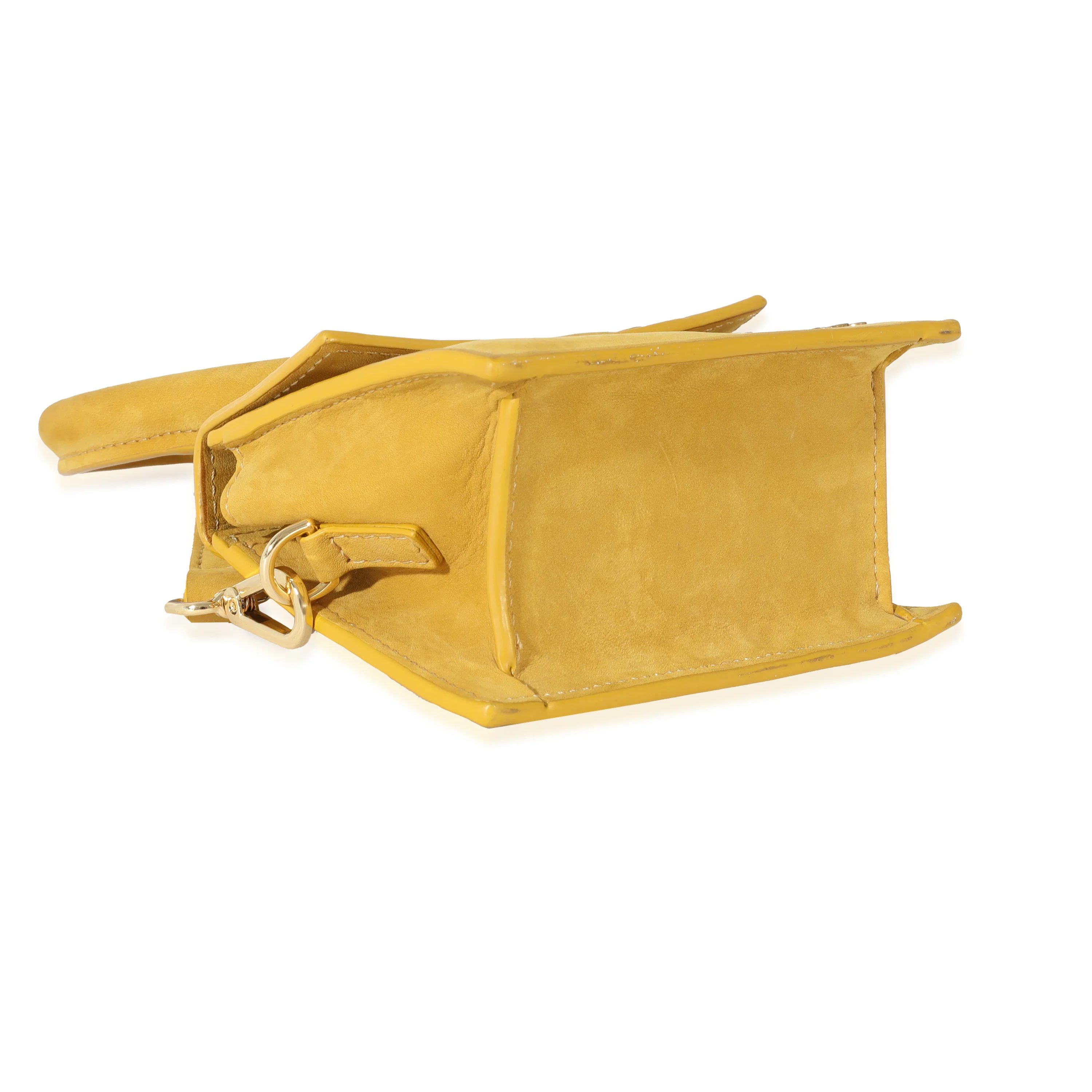 Jacquemus Yellow Suede Le Chiquito Bag - Image 6