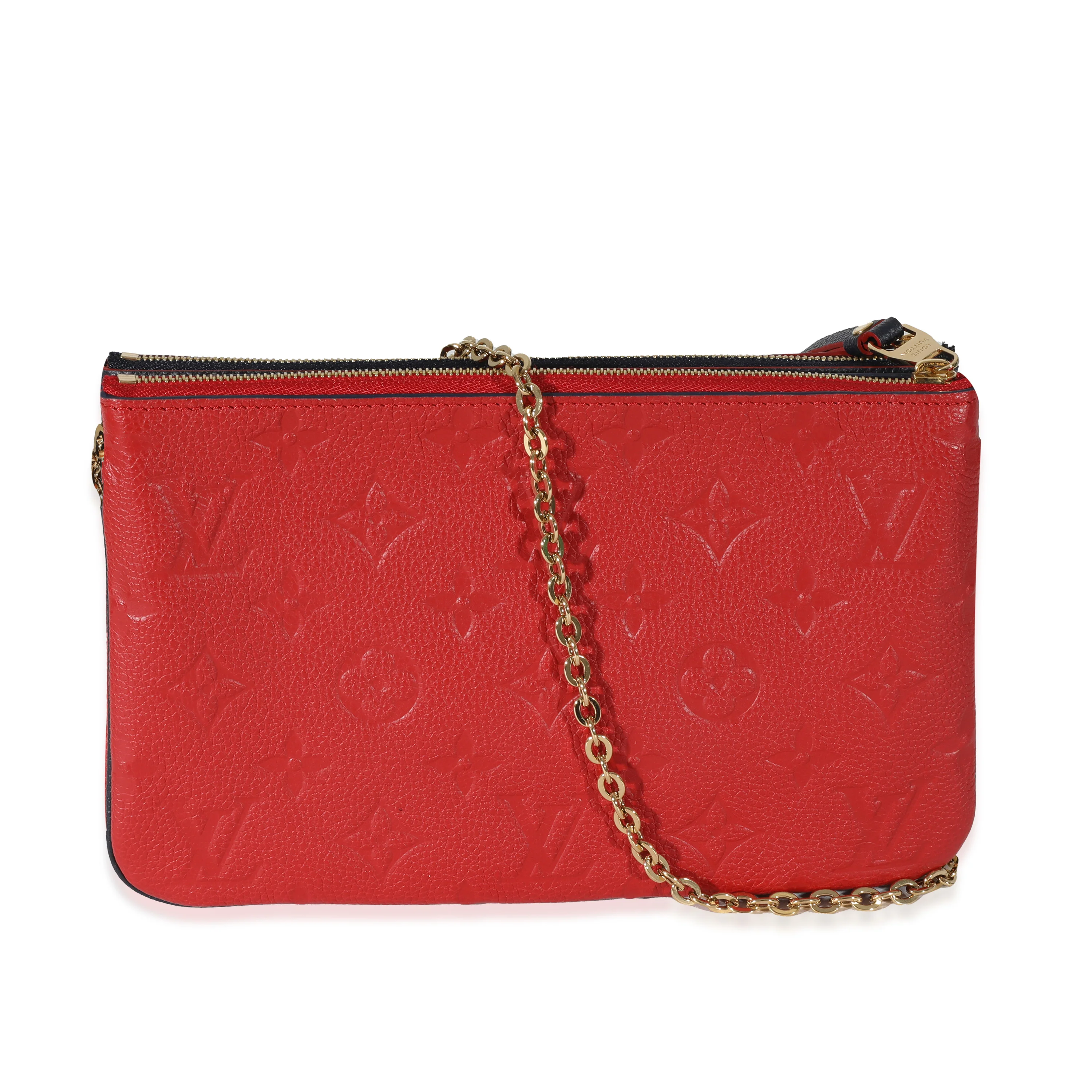 Louis Vuitton Marine Rouge Empreinte Double Zip Pochette - Image 3