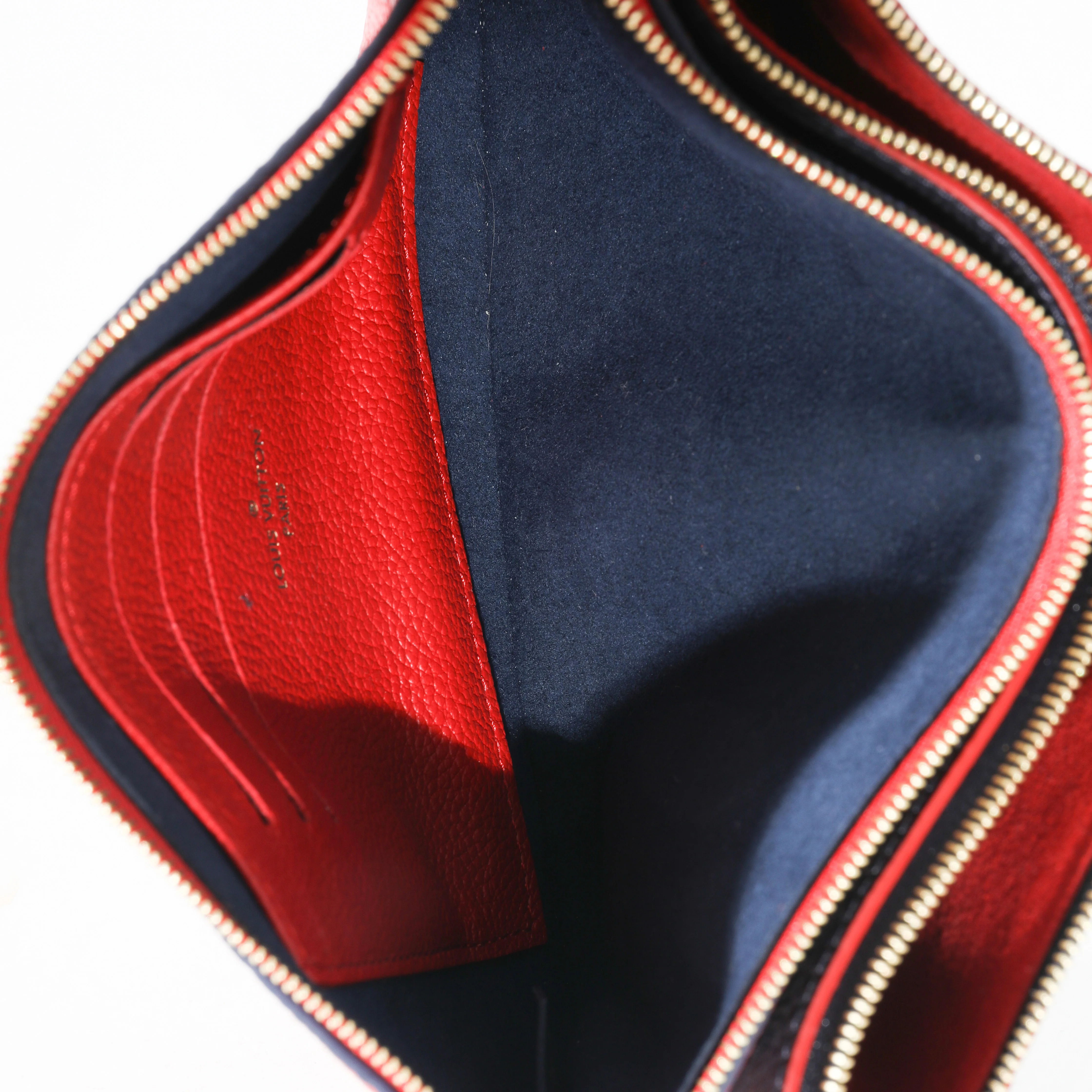 Louis Vuitton Marine Rouge Empreinte Double Zip Pochette - Image 7