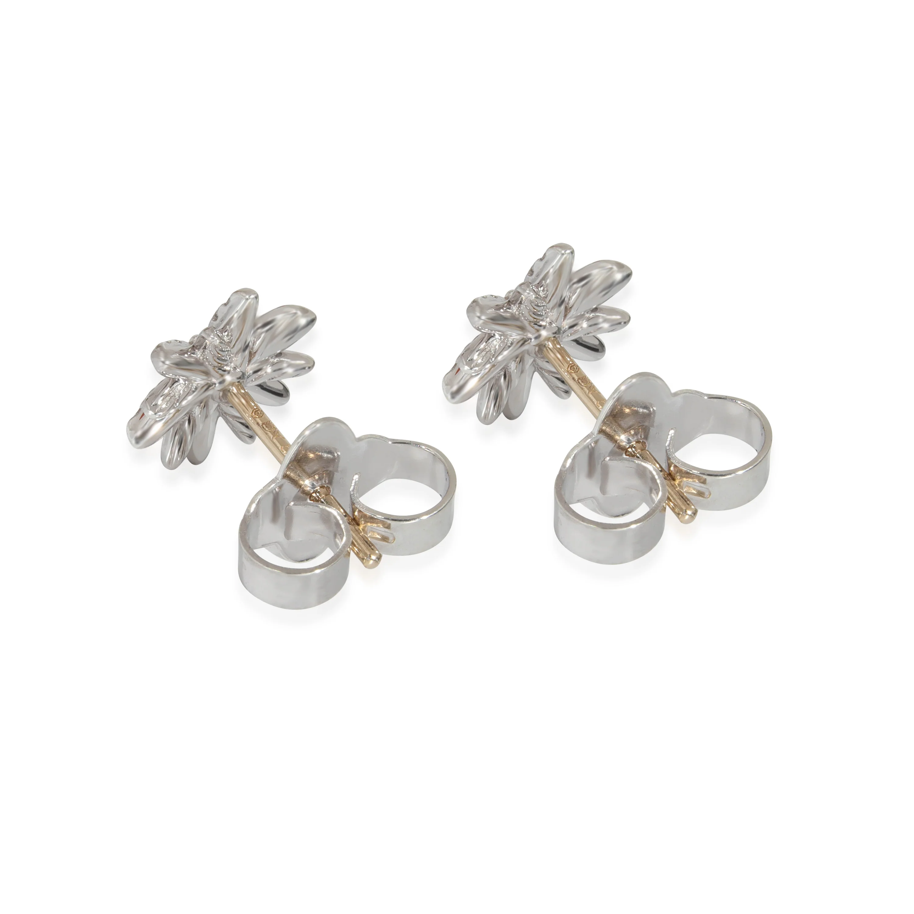 David Yurman Starburst Petite Stud Diamond Earrings in Sterling Silver & Gold - Image 3
