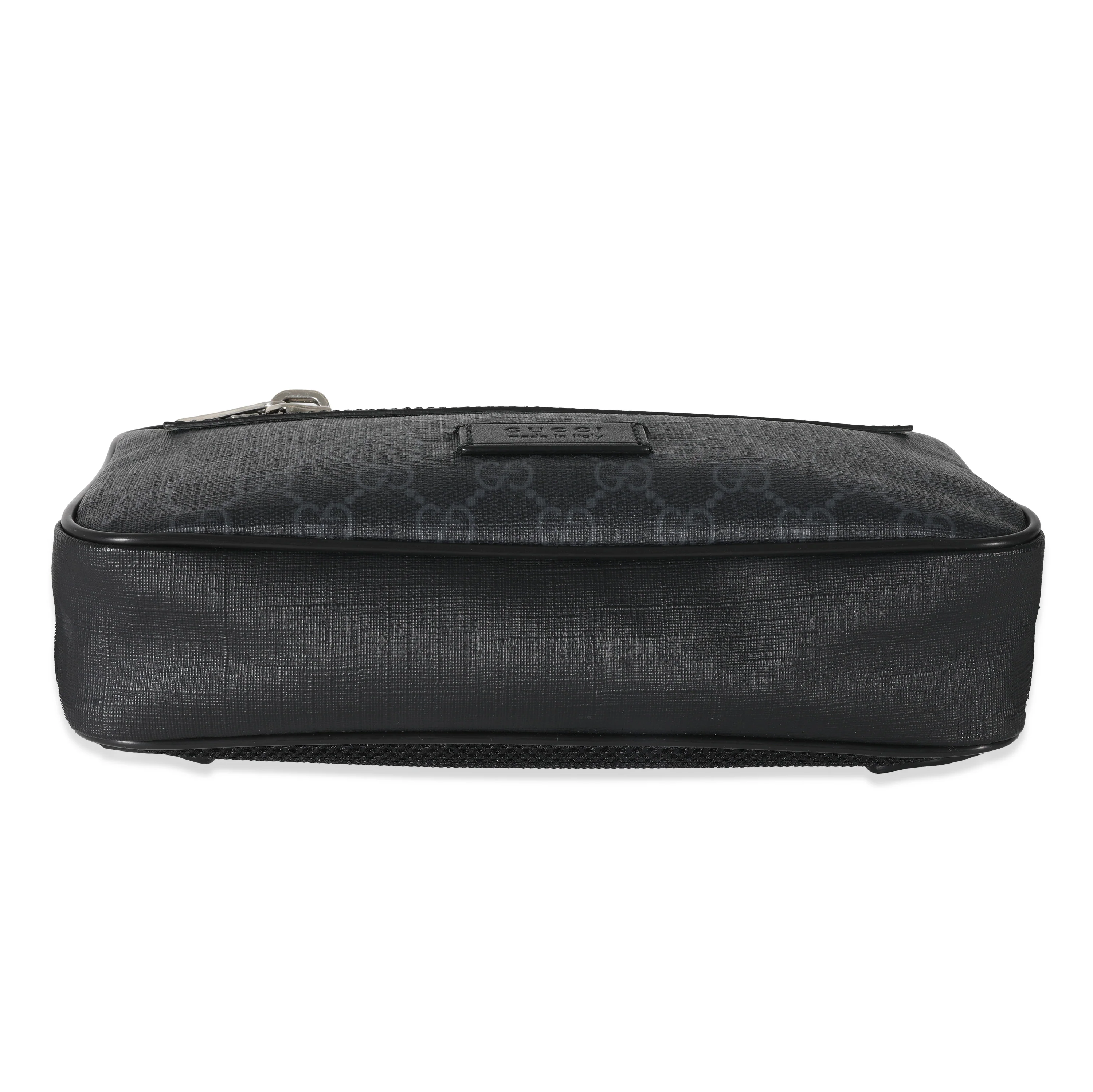 Gucci Soft Black GG Supreme Web Belt Bag - Image 5