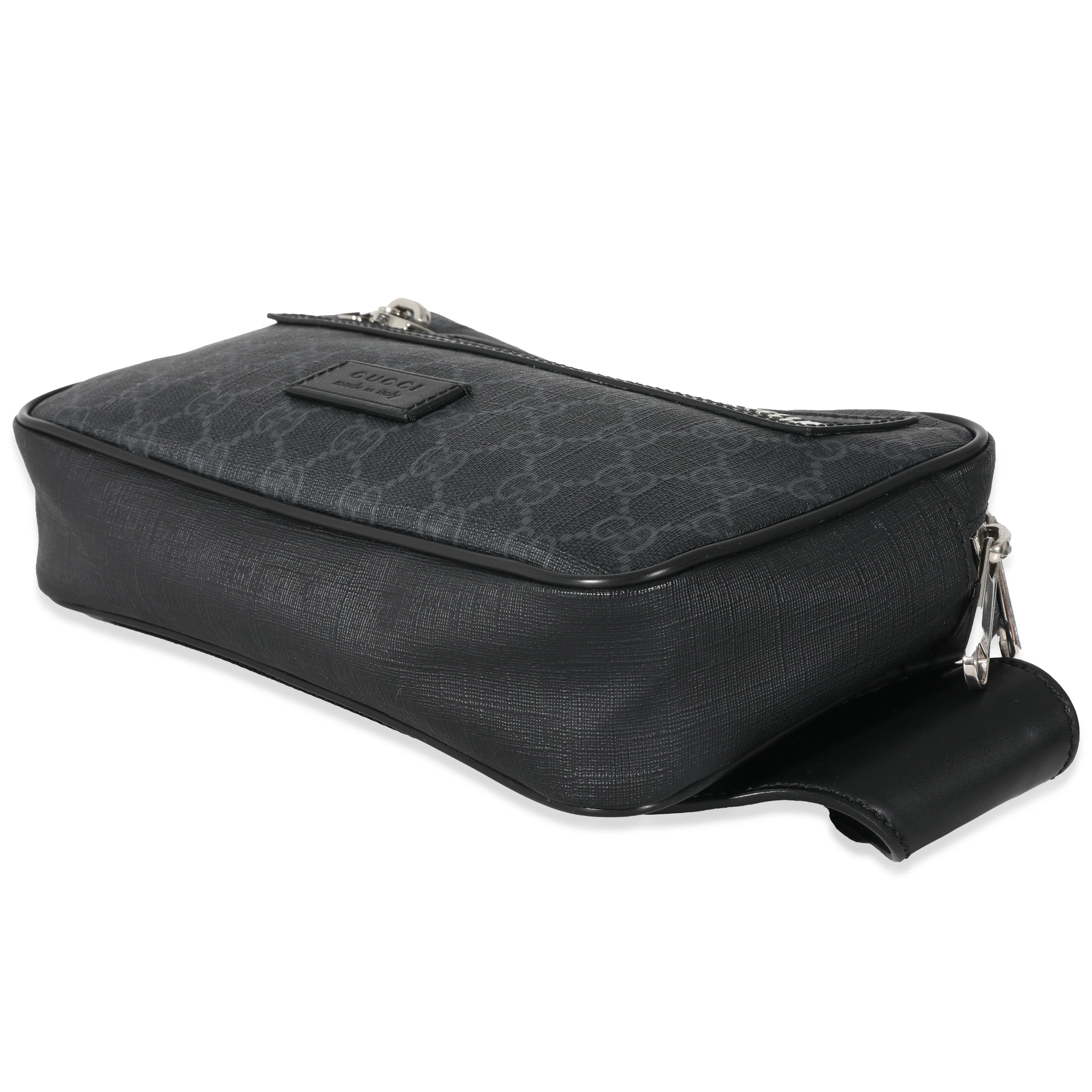 Gucci Soft Black GG Supreme Web Belt Bag - Image 7