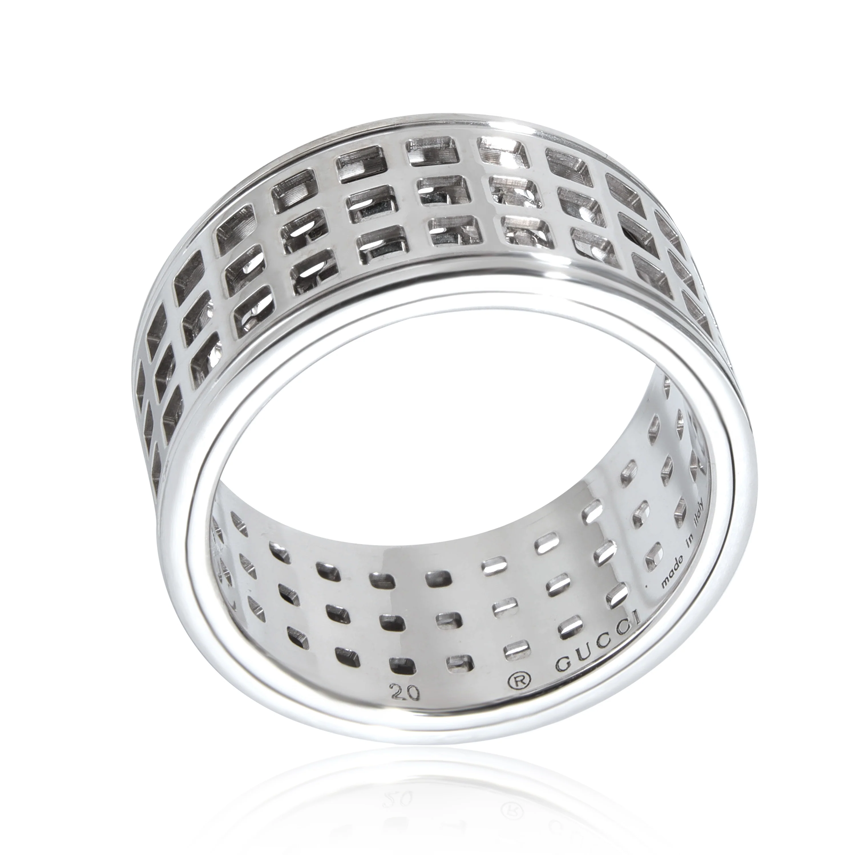 Gucci Cutout Spinning Ring in 18k White Gold - Image 2