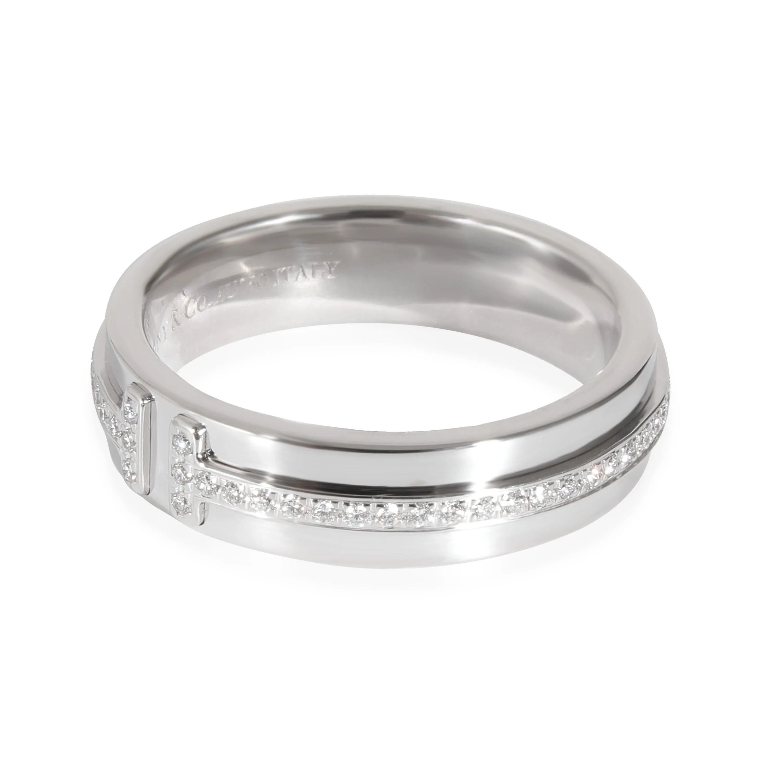 Tiffany T Narrow Diamond Ring in 18k White Gold 0.13 CTW - Image 2