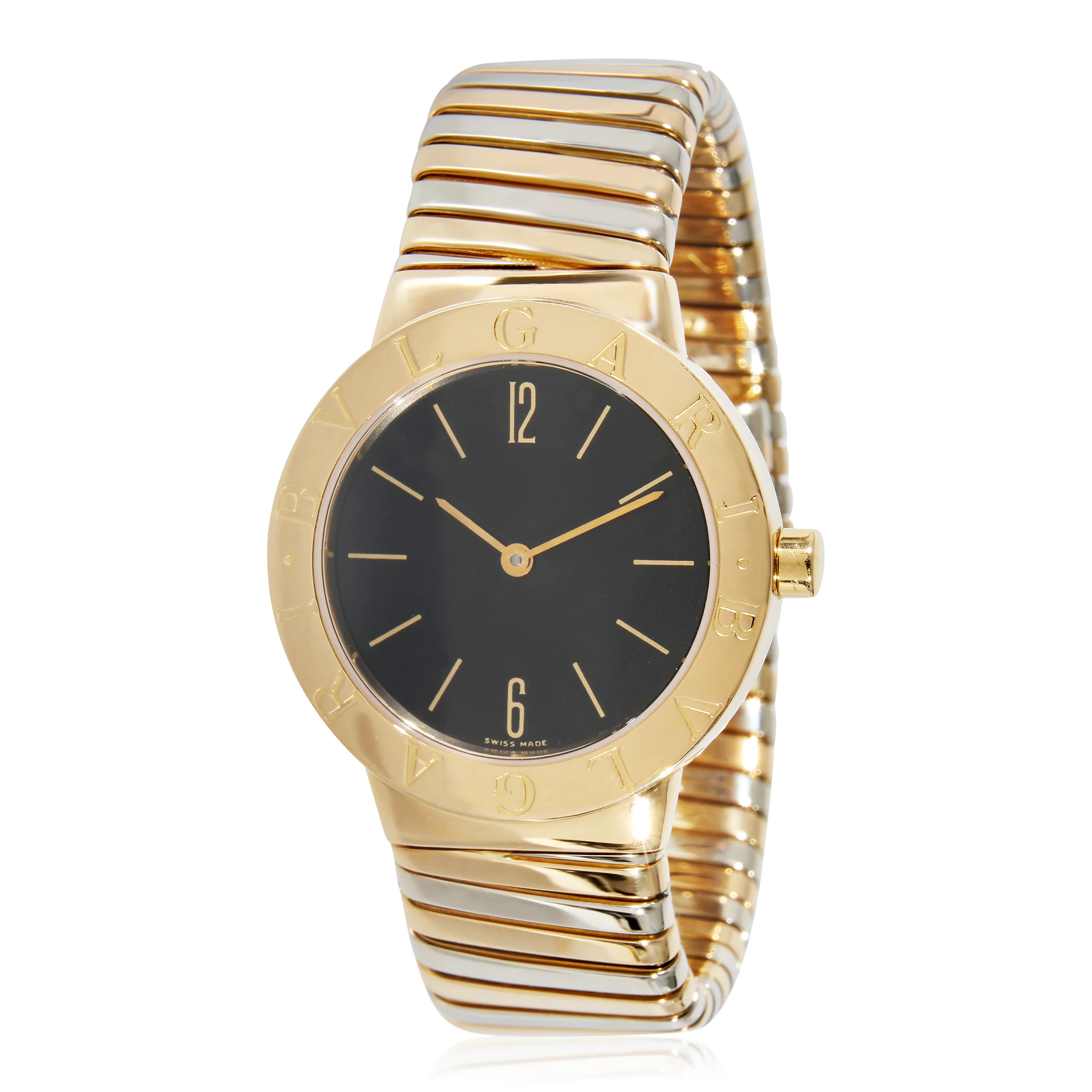 BVLGARI Tubogas BB 30 AT Womens Watch in 18kt White Gold/Yellow Gold