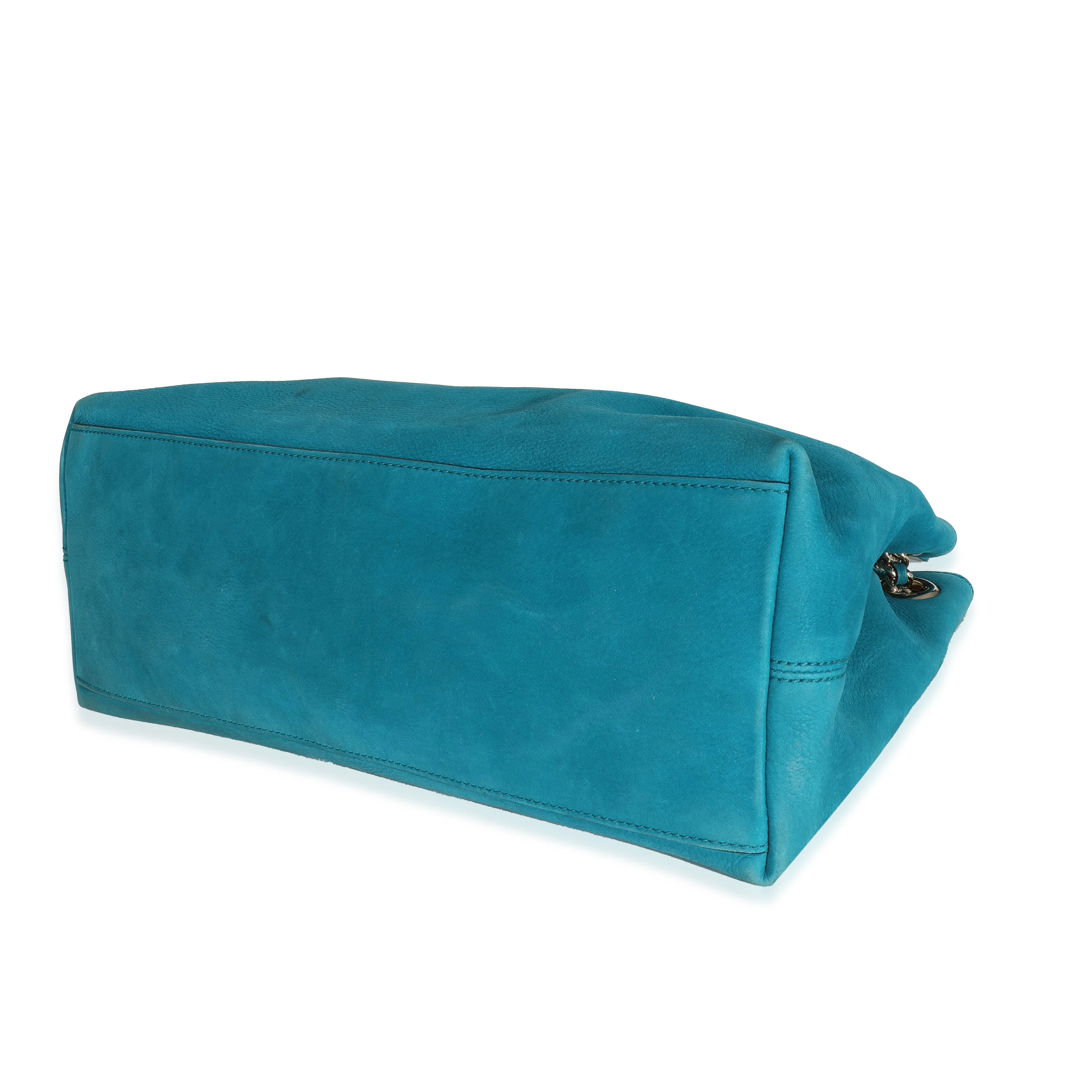 Gucci Blue Nubuck Medium Soho Chain Tote - Image 6