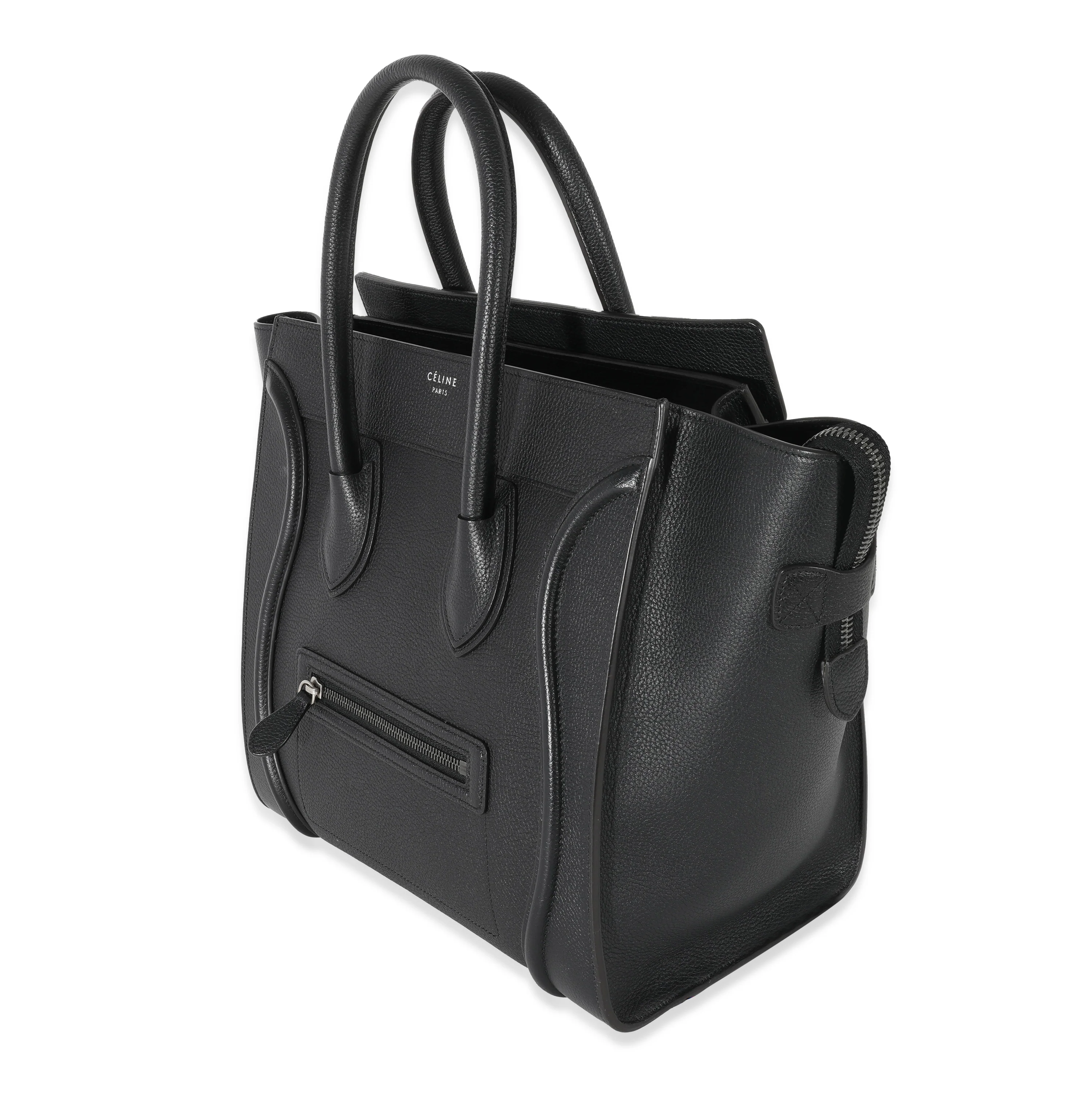Celine Black Drummed Calfskin Mini Luggage - Image 2
