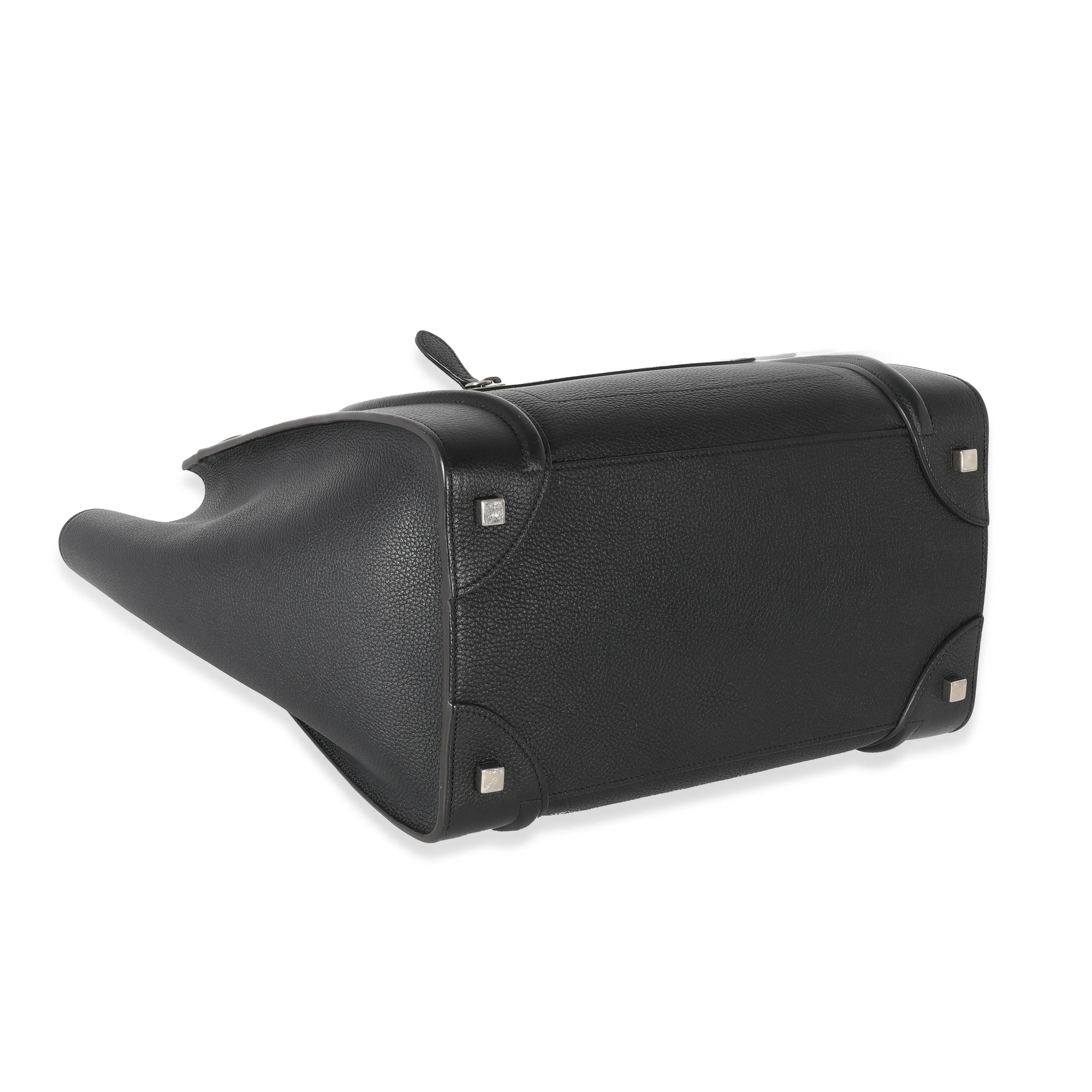Celine Black Drummed Calfskin Mini Luggage - Image 5
