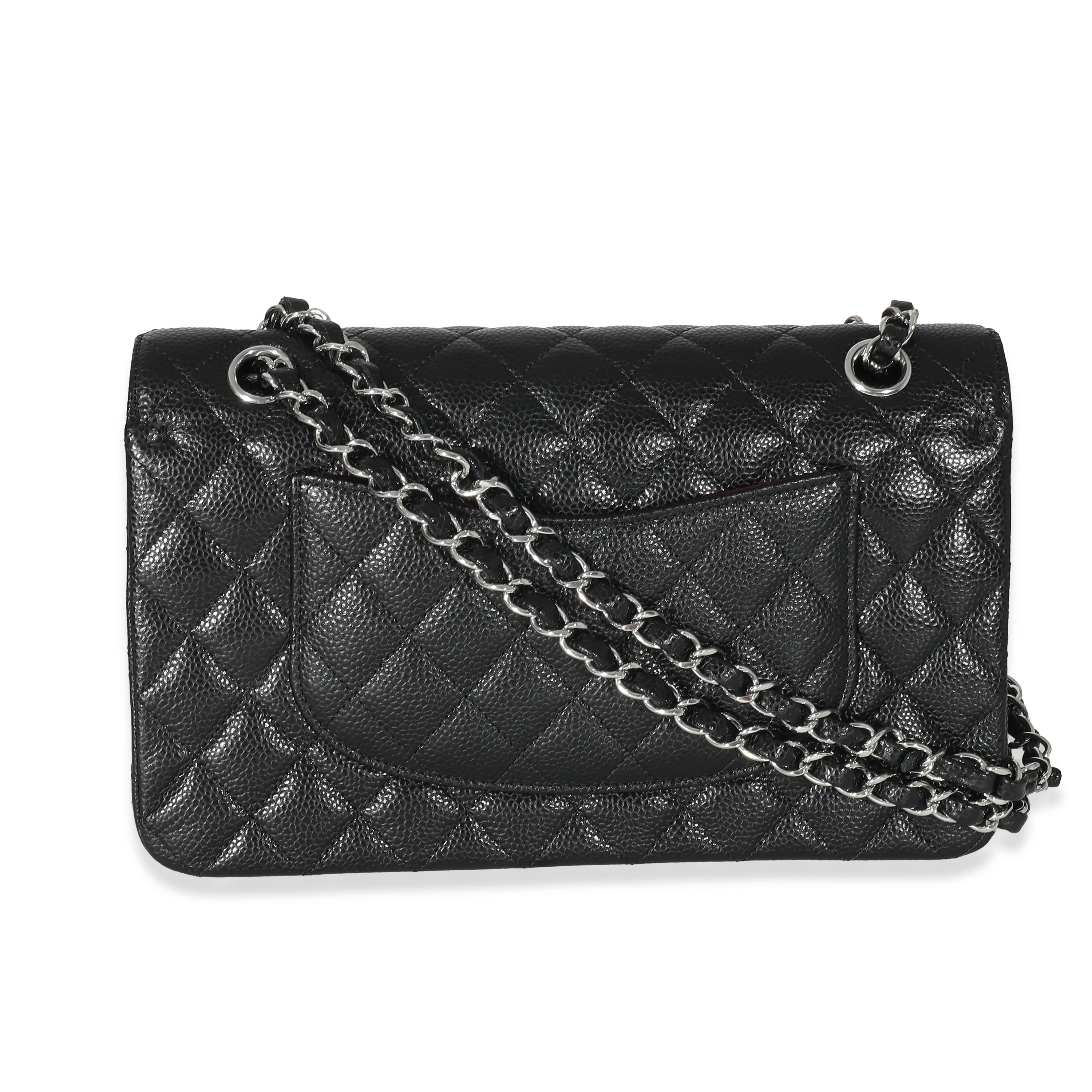 Chanel Black Caviar Medium Classic Double Flap Bag - Image 3