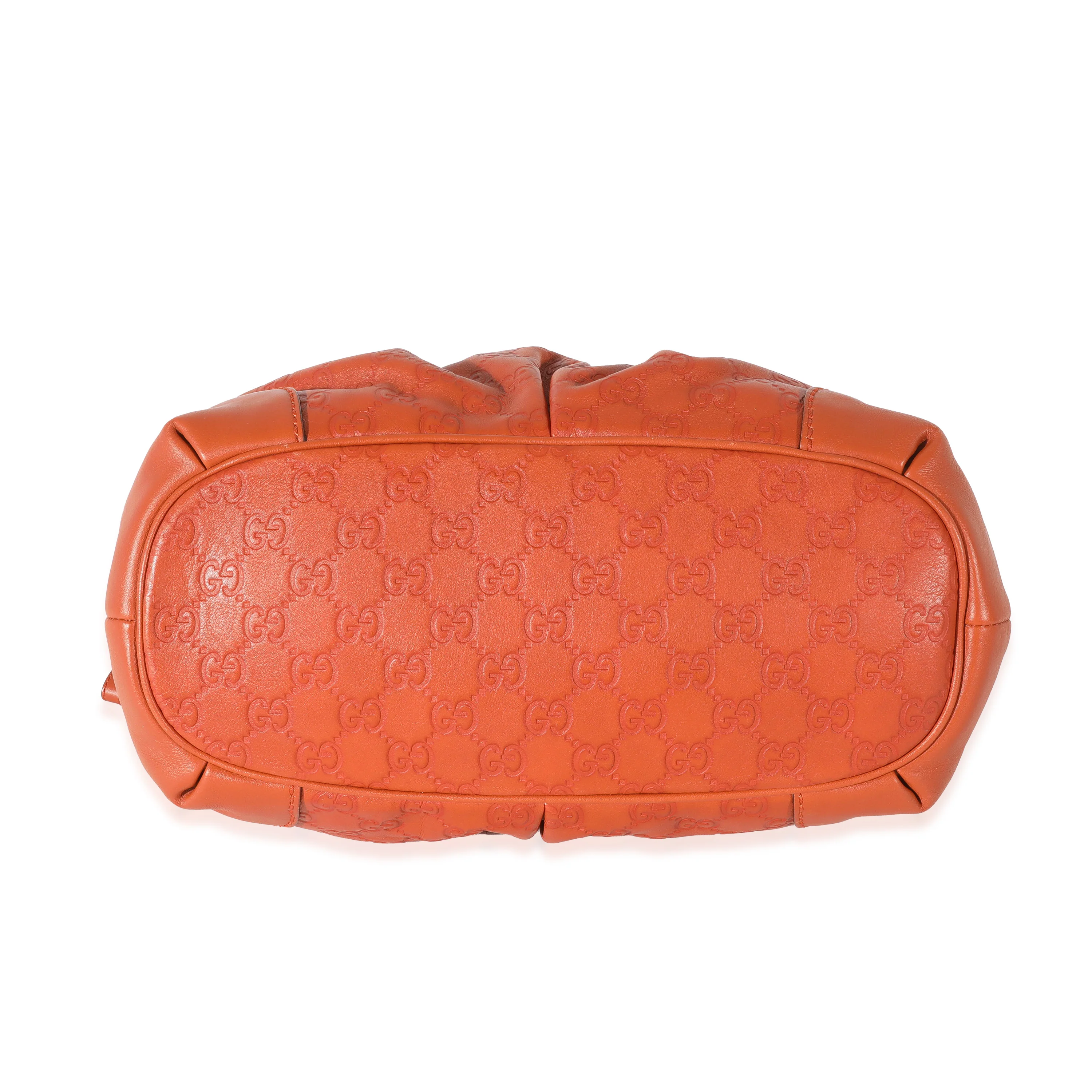 Gucci Orange Leather Guccissima Sukey Tote - Image 5