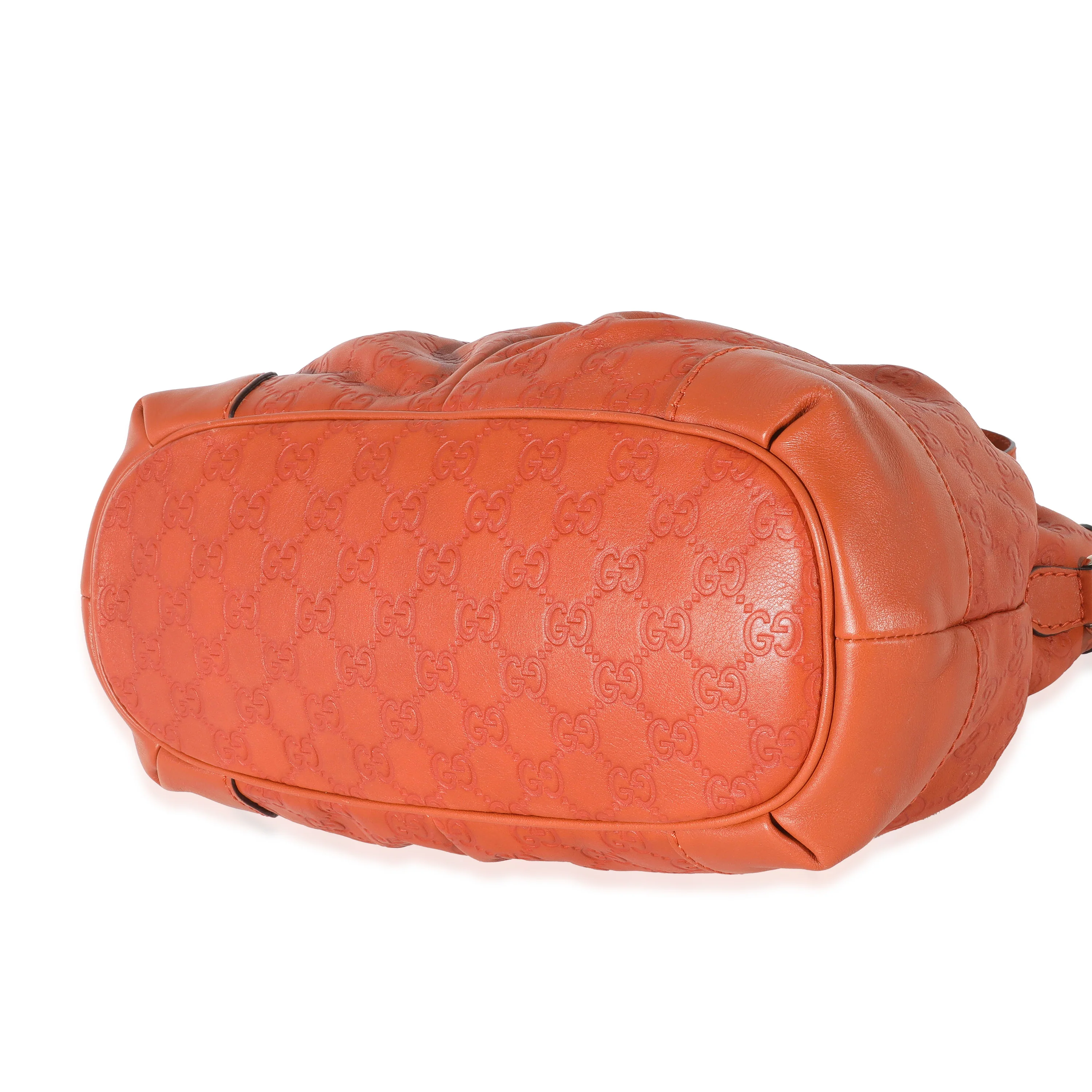 Gucci Orange Leather Guccissima Sukey Tote - Image 7