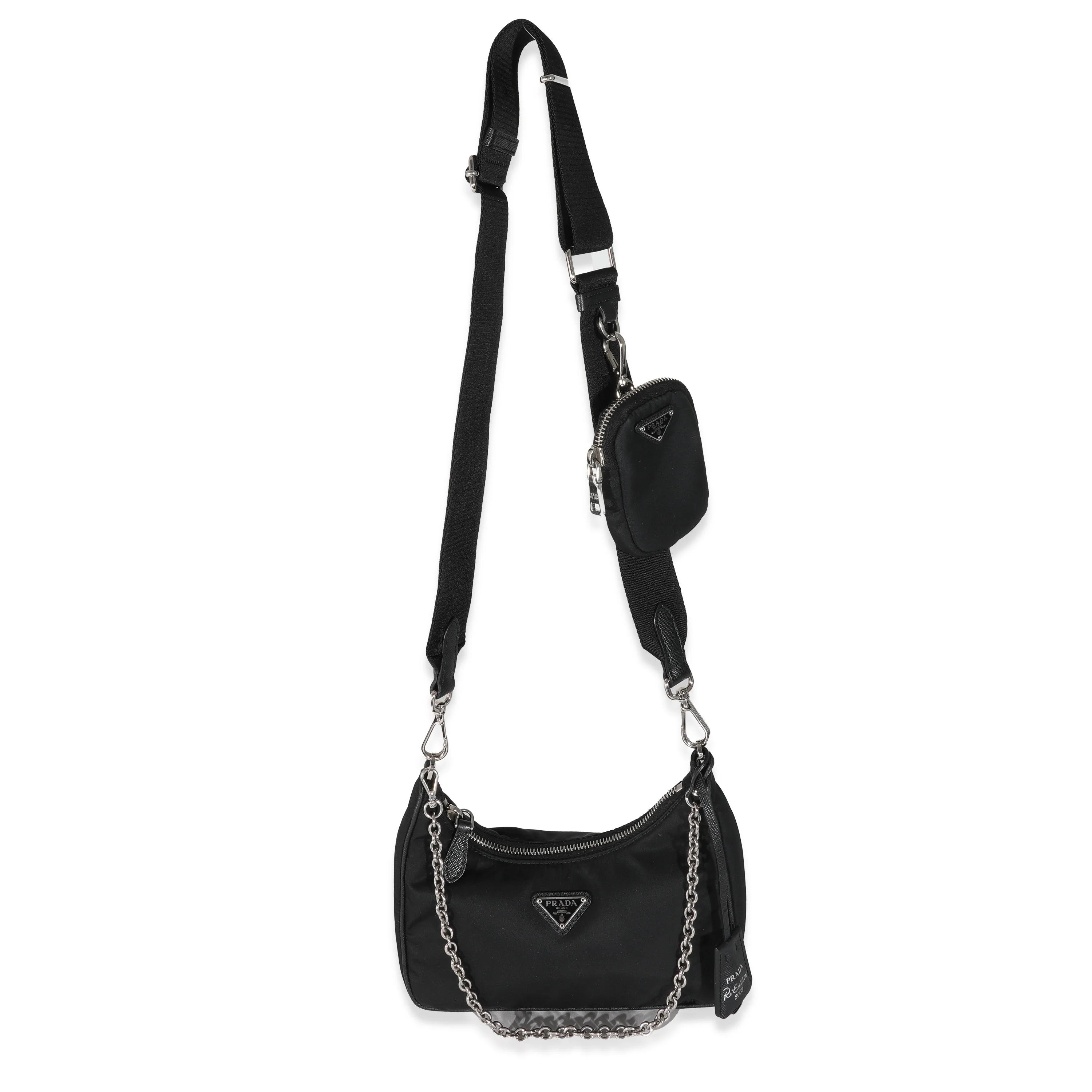 Prada Black Re-Edition 2005 Re-Nylon Bag - Image 7