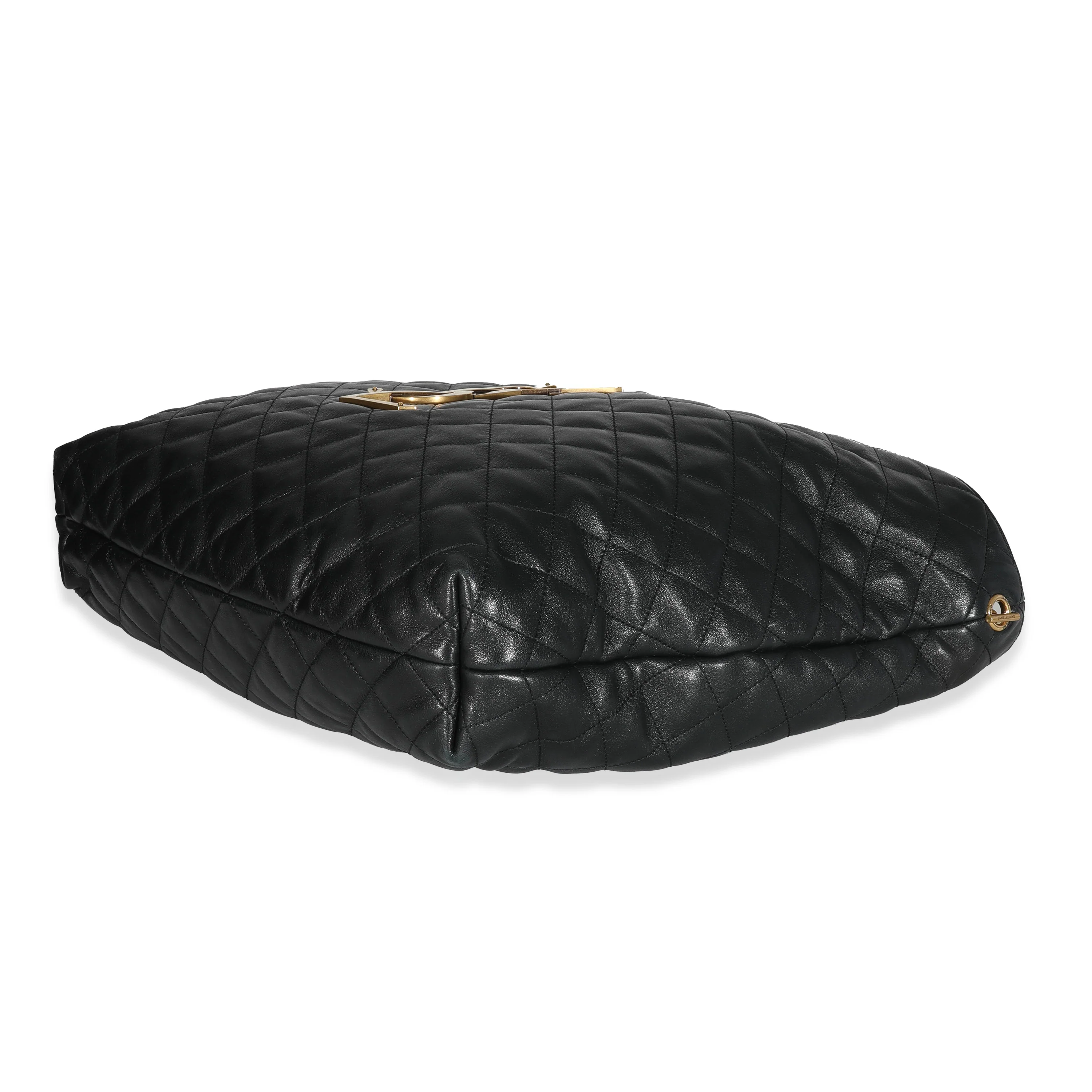 Saint Laurent Black Quilted Lambskin ICare Maxi Shopping Bag - Image 6