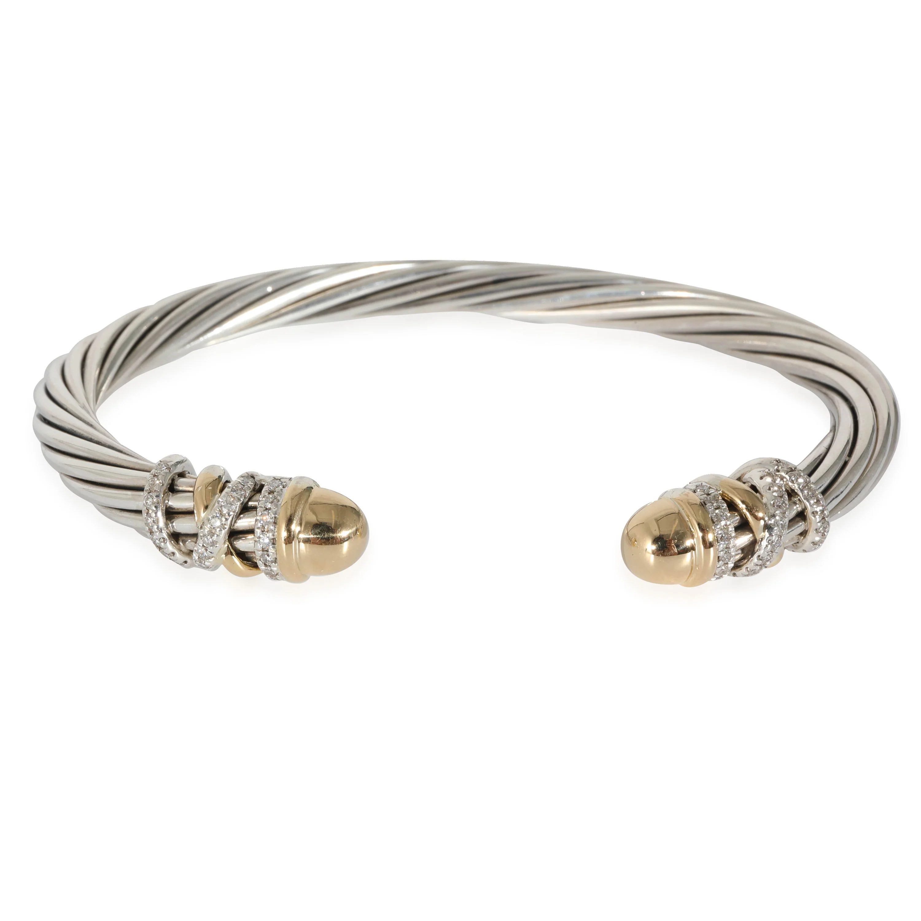 David Yurman Helena Bracelet in 18k Yellow Gold 0.48 CTW