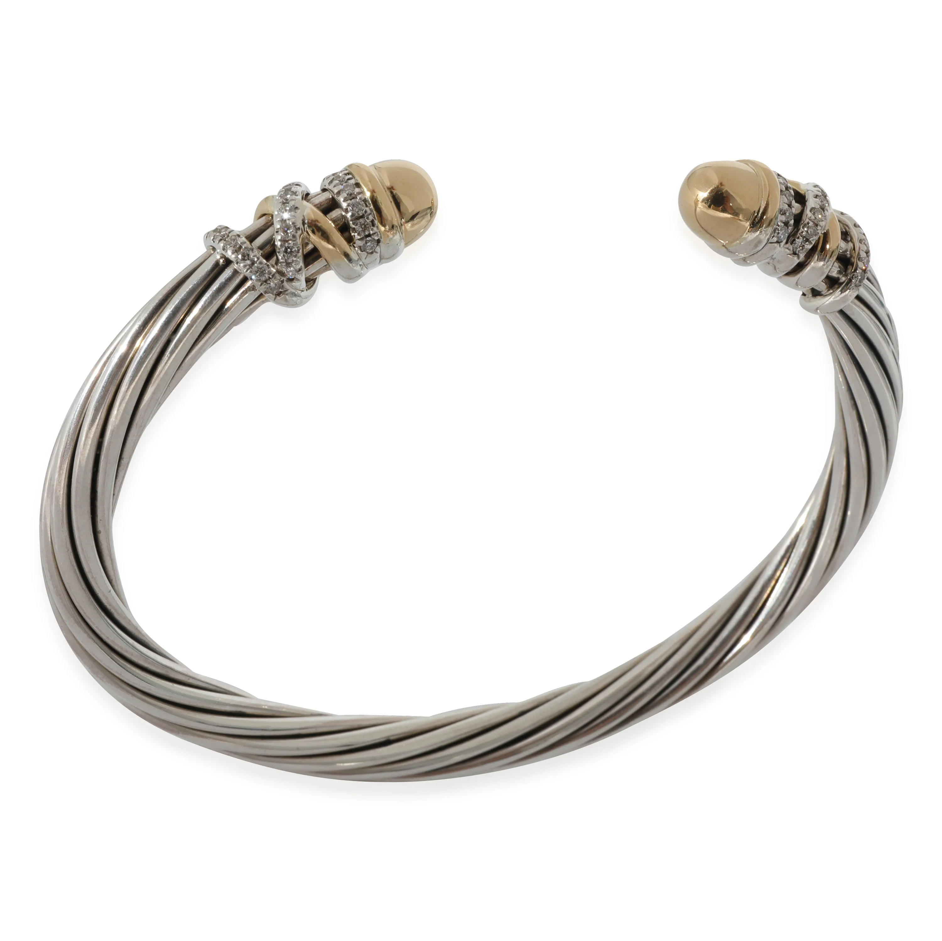 David Yurman Helena Bracelet in 18k Yellow Gold 0.48 CTW - Image 4