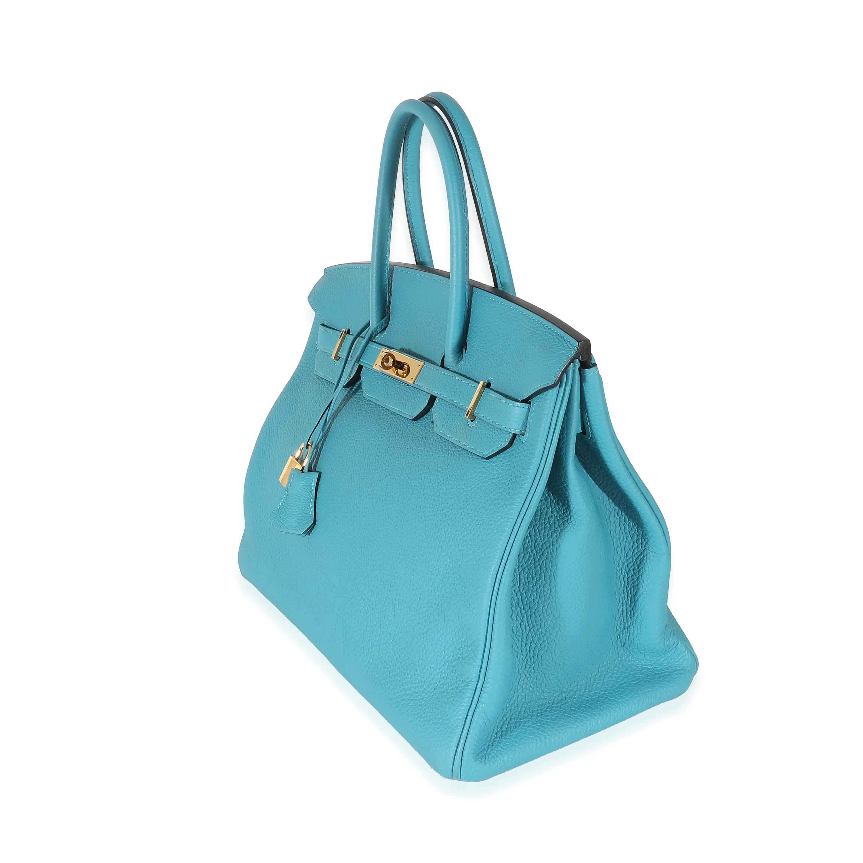 Turquoise Blue Togo Birkin 35 GHW - Image 2