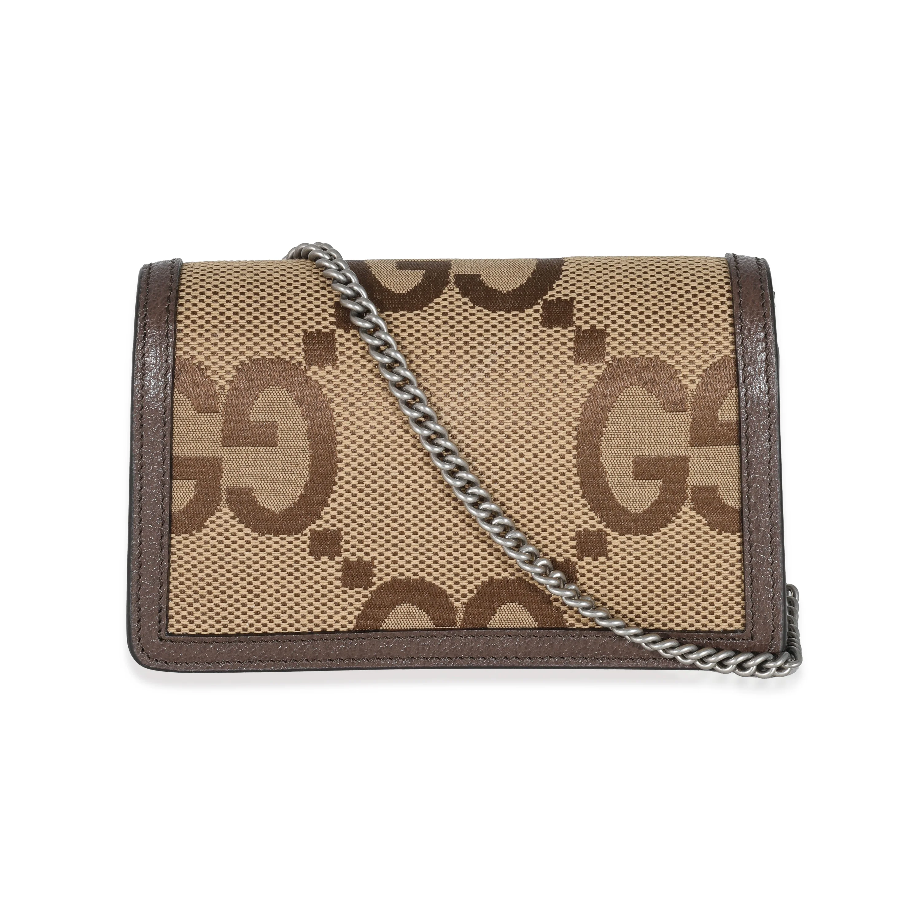 Gucci Camel Ebony Jumbo GG Canvas Super Mini Dionysus - Image 3