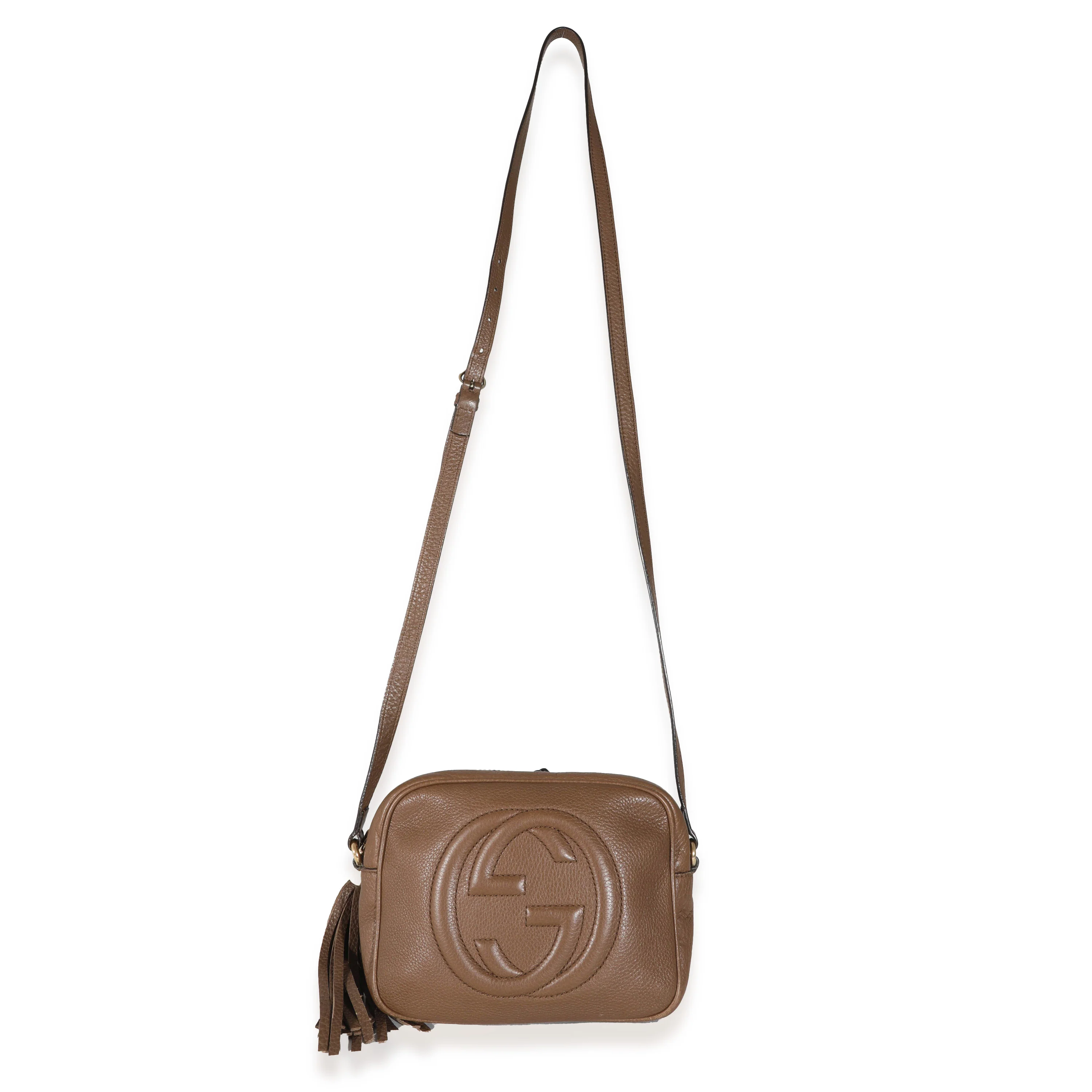 Gucci Brown Pebbled Leather Soho Disco Bag - Image 4