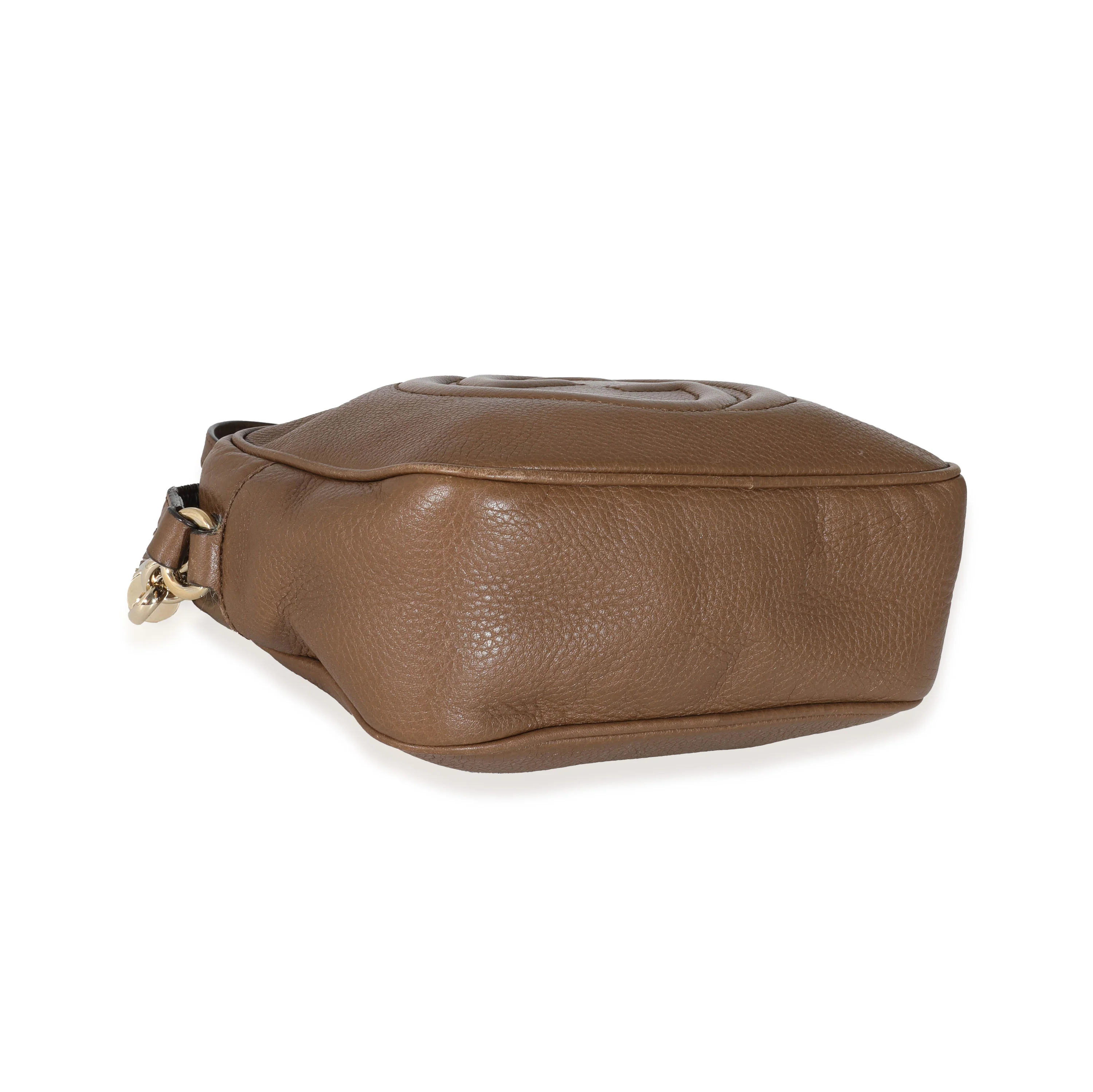 Gucci Brown Pebbled Leather Soho Disco Bag - Image 6