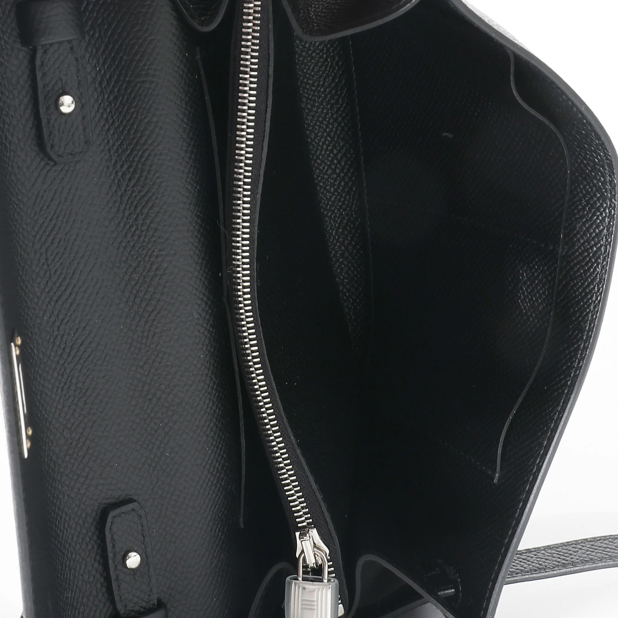 Hermes Black Epsom Kelly To Go PHW - Image 8