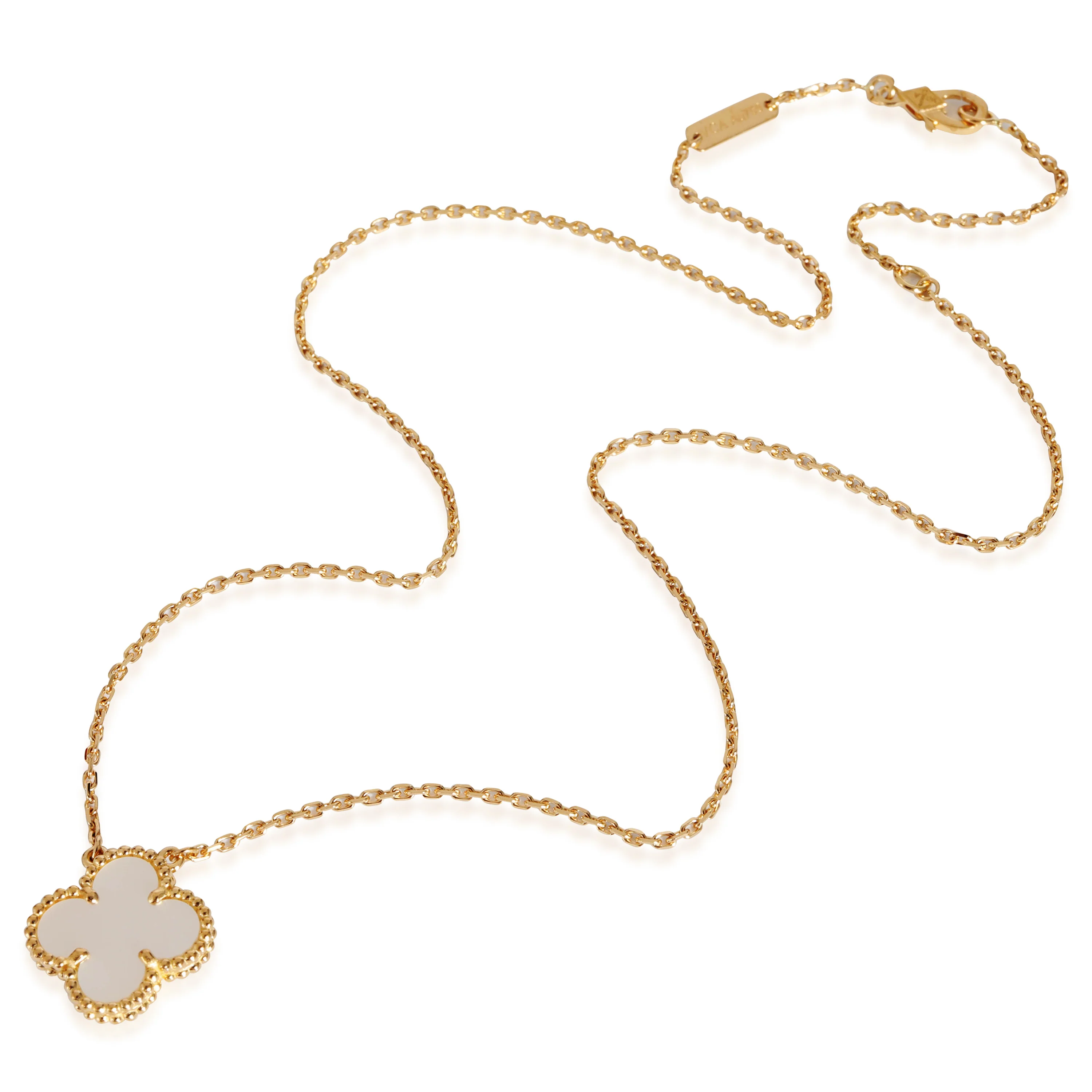 Van Cleef & Arpels Alhambra Vintage MOP Pendant in 18k Yellow Gold - Image 2
