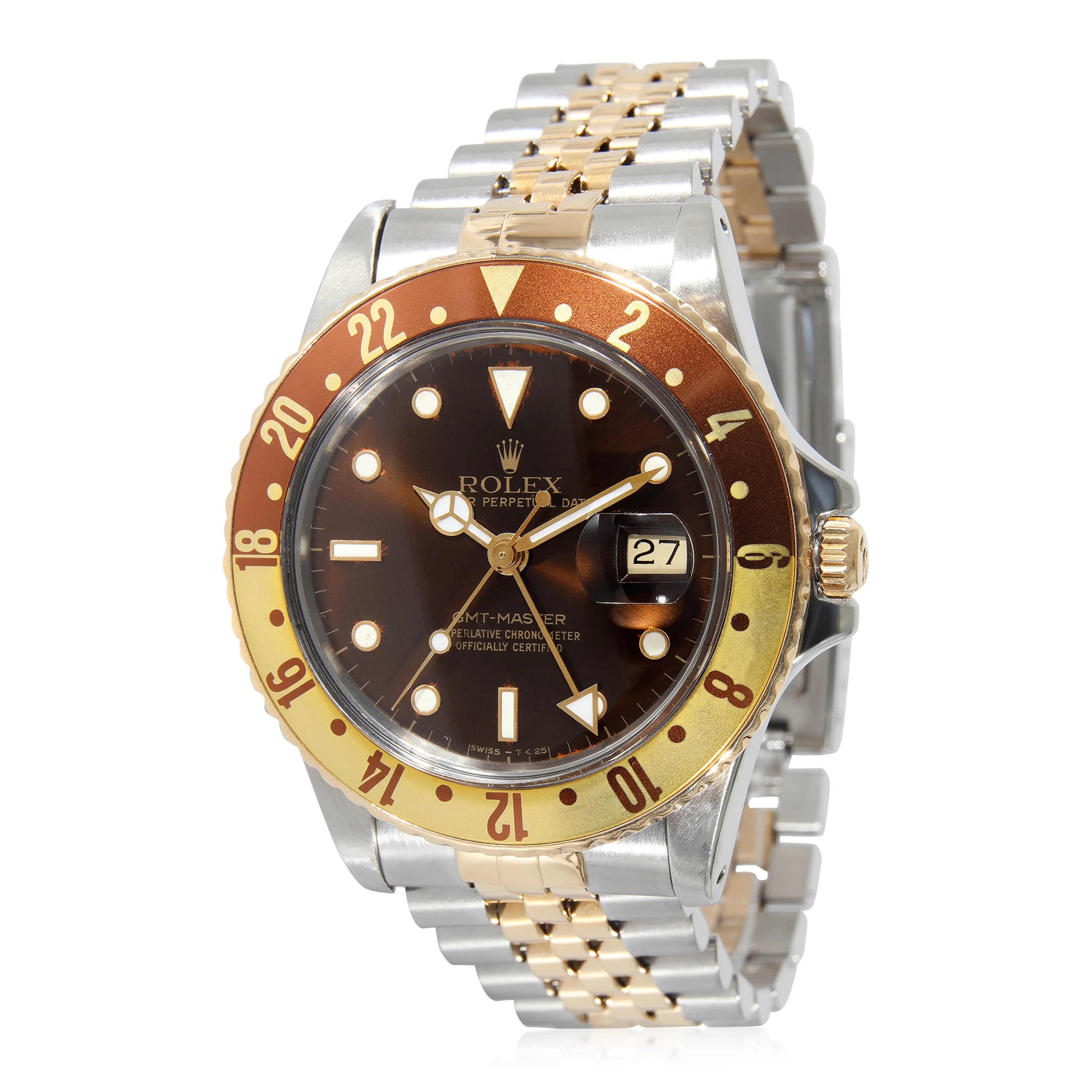 Rolex GMT-Master 16573 Mens Watch in 18kt Stainless Steel/Yellow Gold