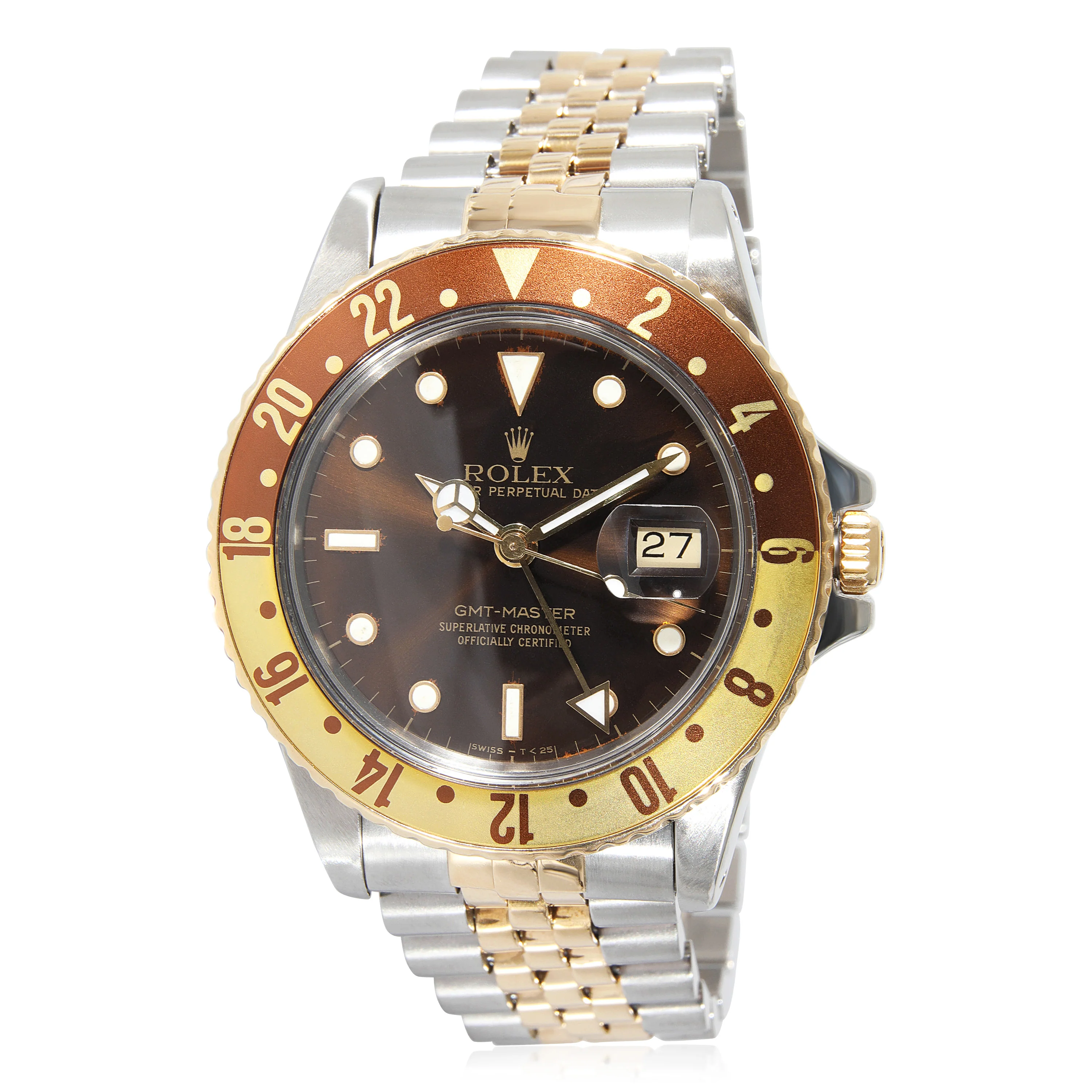 Rolex GMT-Master 16573 Mens Watch in 18kt Stainless Steel/Yellow Gold - Image 5