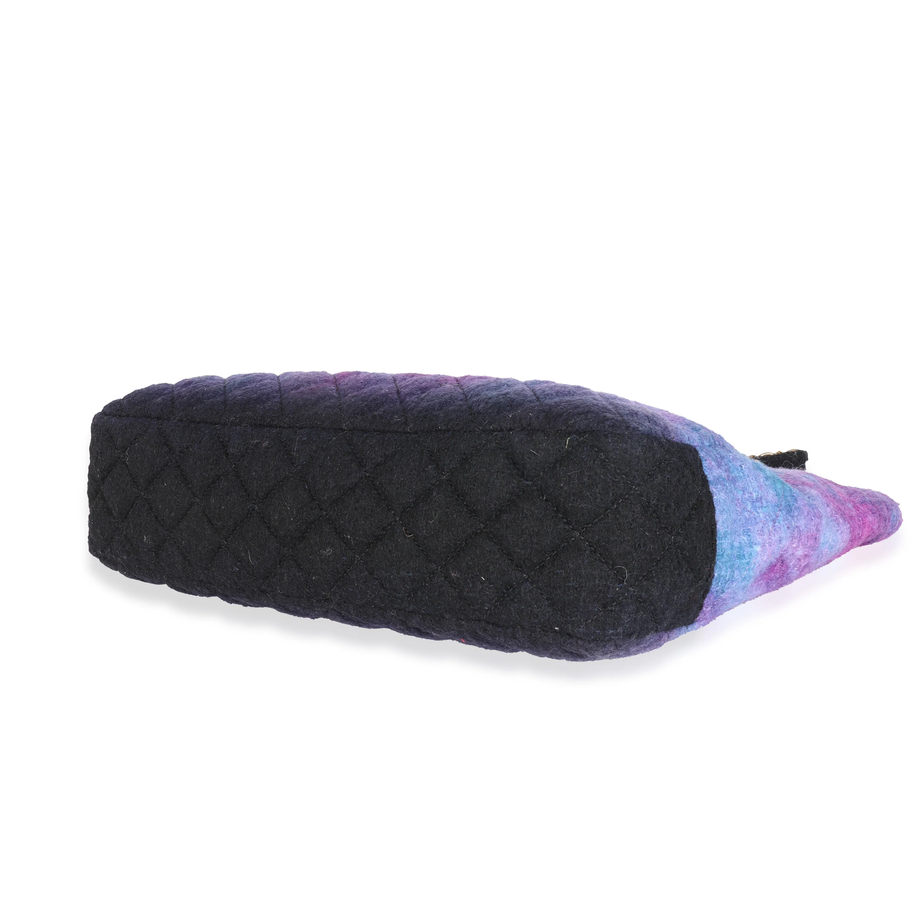 Chanel Purple Wool Tweed CC Shopping Tote - Image 5