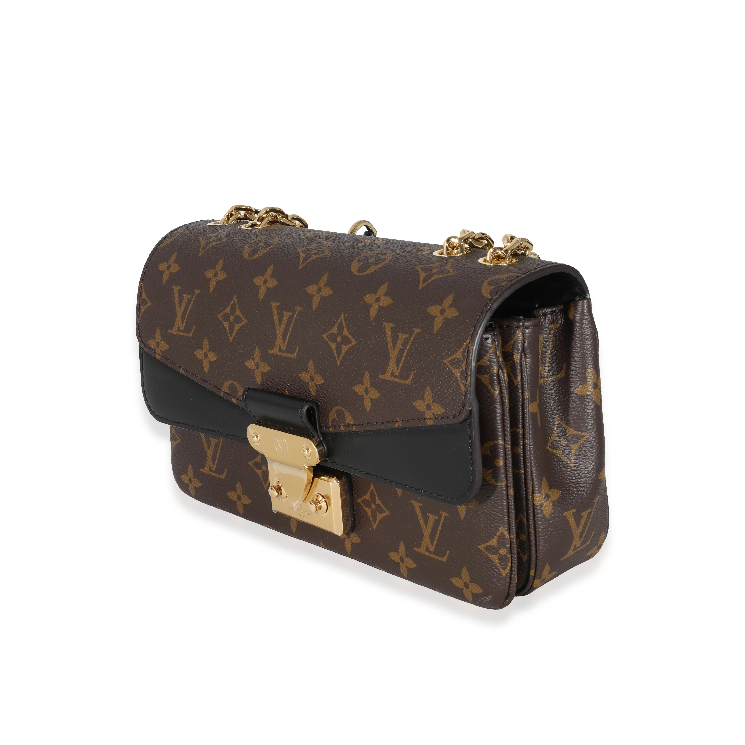 Louis Vuitton Black Leather Monogram Canvas Marceau Bag - Image 2