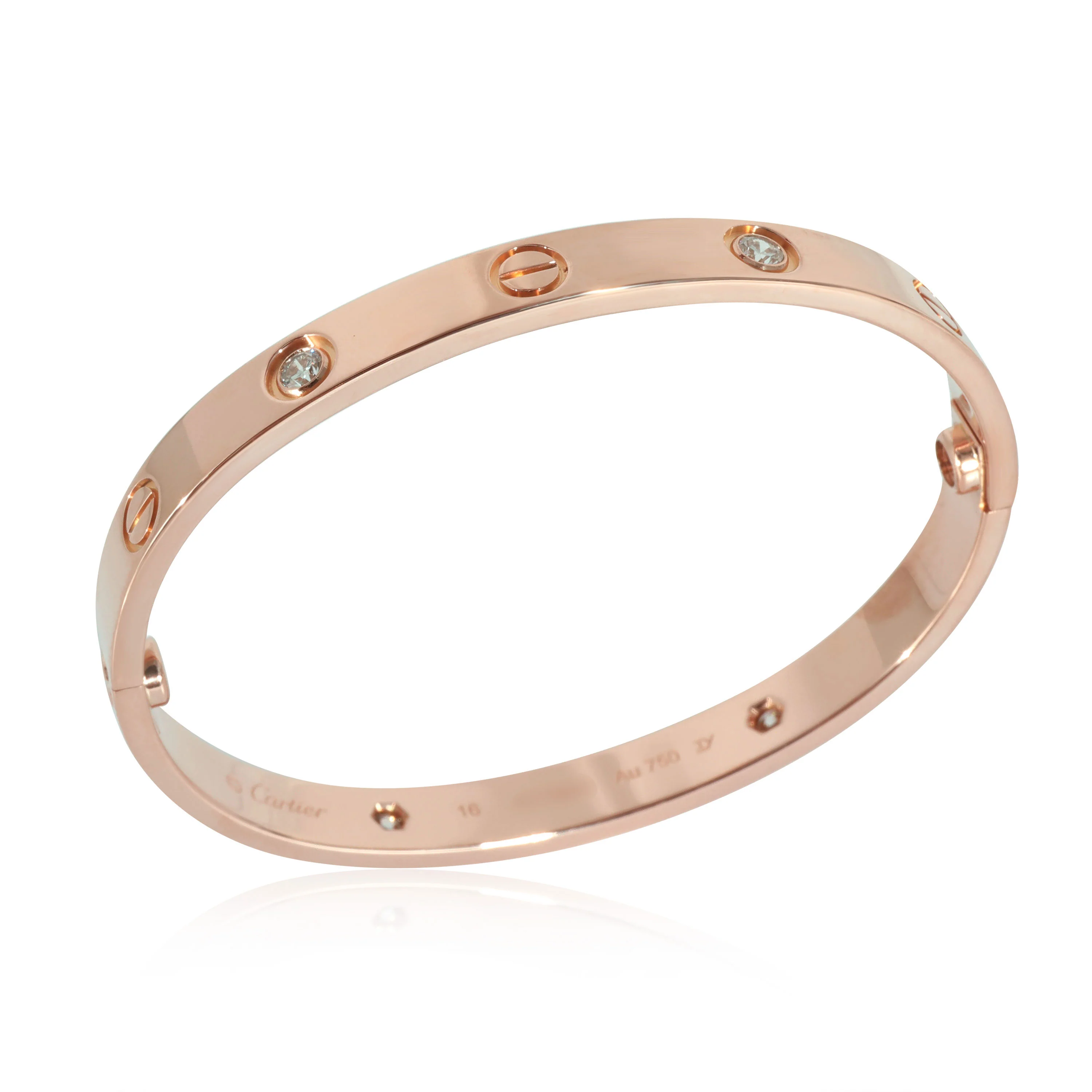 Love Bracelet, 4 Diamonds (Rose Gold) - Image 3