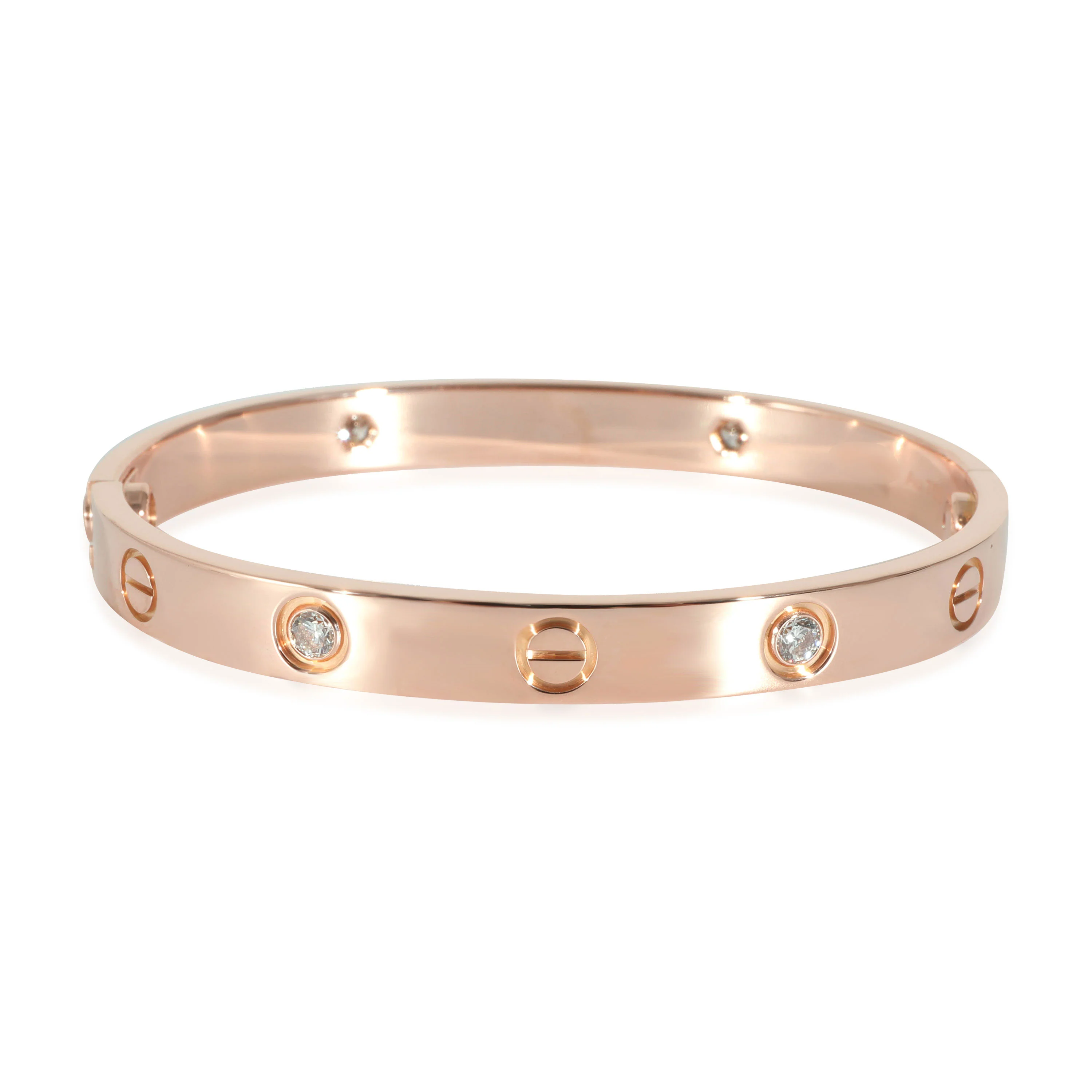 Love Bracelet, 4 Diamonds (Rose Gold) - Image 4