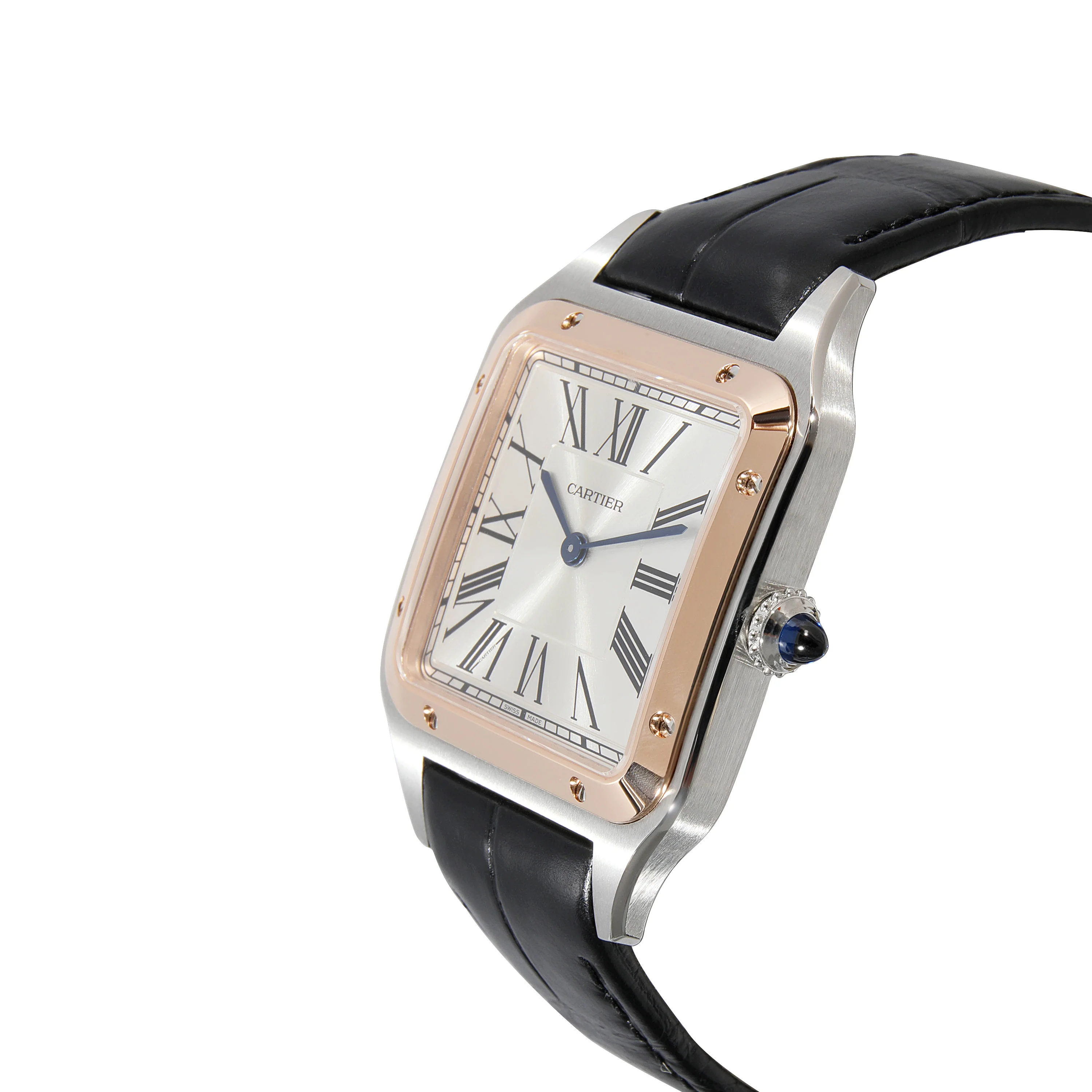 Cartier Santos-Dumont W2SA0011 Unisex Watch in 18kt Stainless Steel/Rose Gold - Image 2