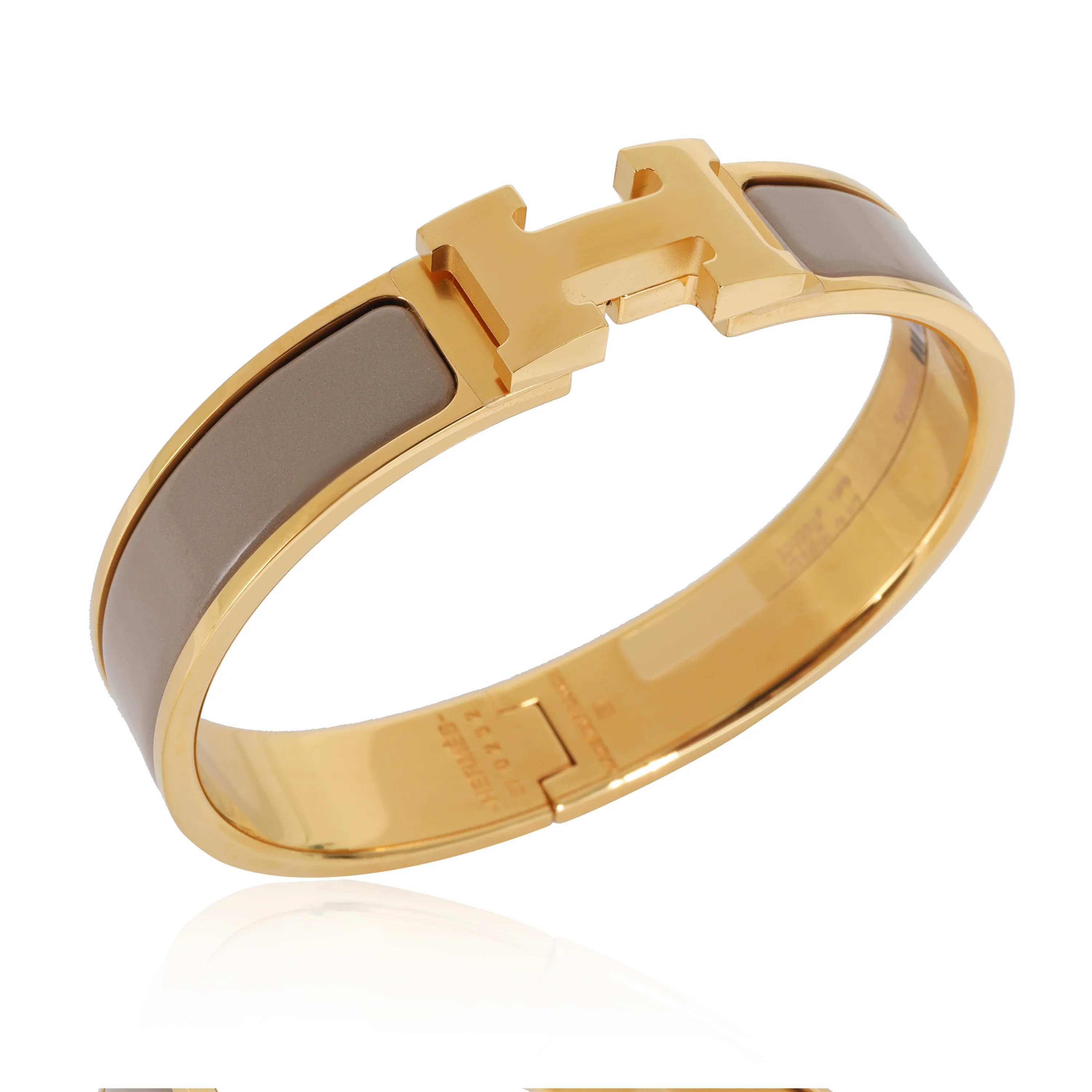 Hermès Clic H Marron Glace Bracelet, PM Size - Image 2