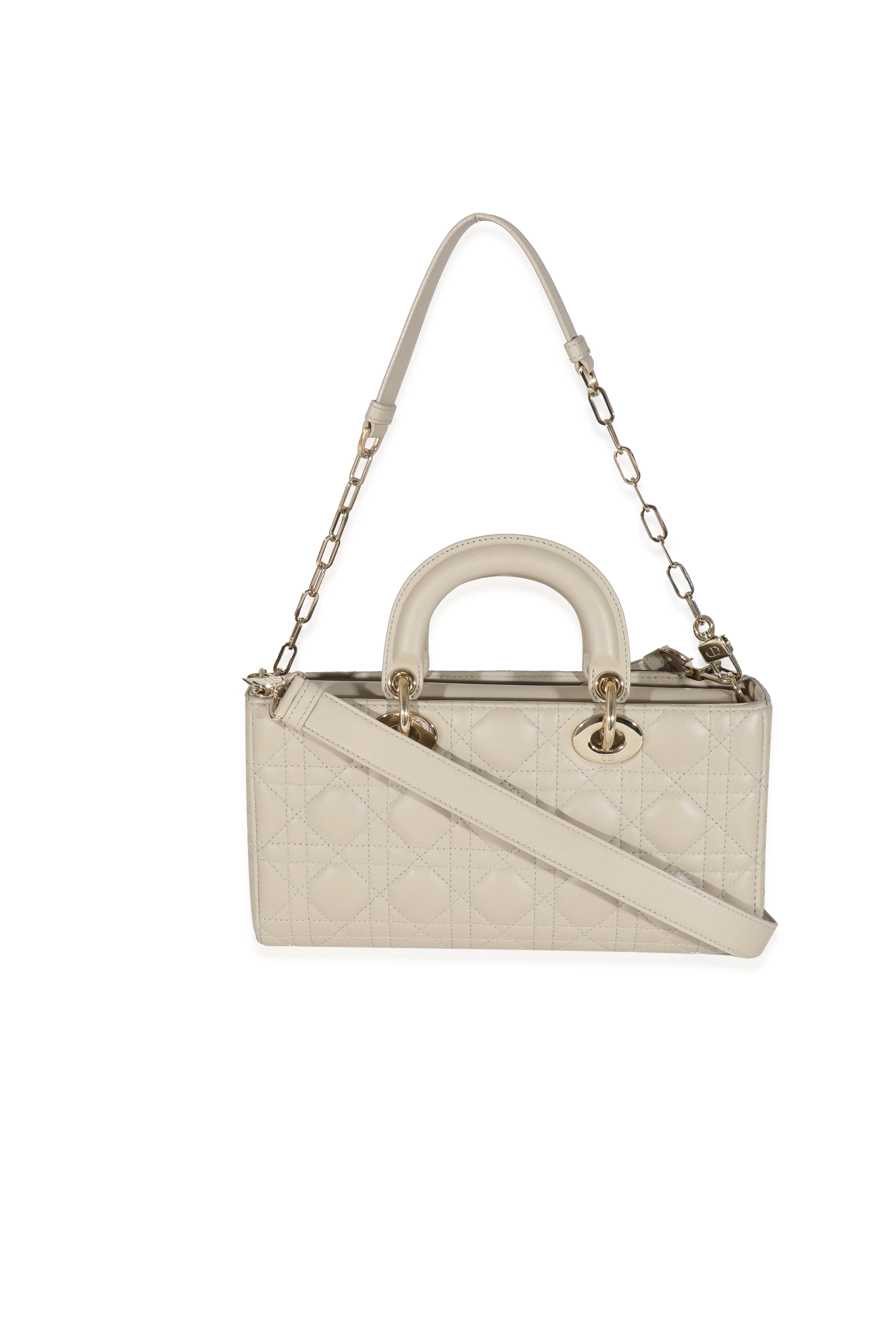 Christian Dior Sand Cannage Lambskin Medium D-Joy Bag - Image 3
