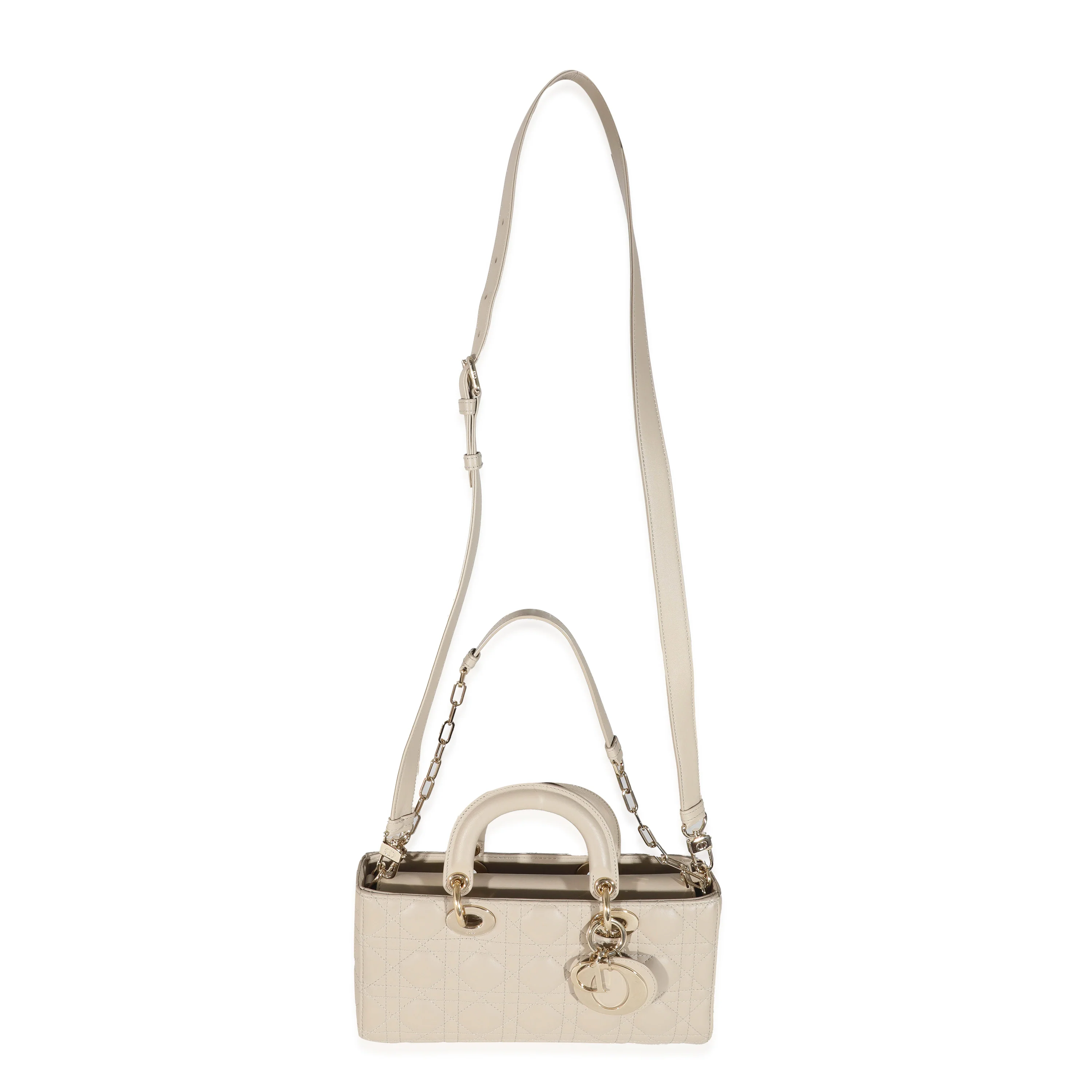 Christian Dior Sand Cannage Lambskin Medium D-Joy Bag - Image 4