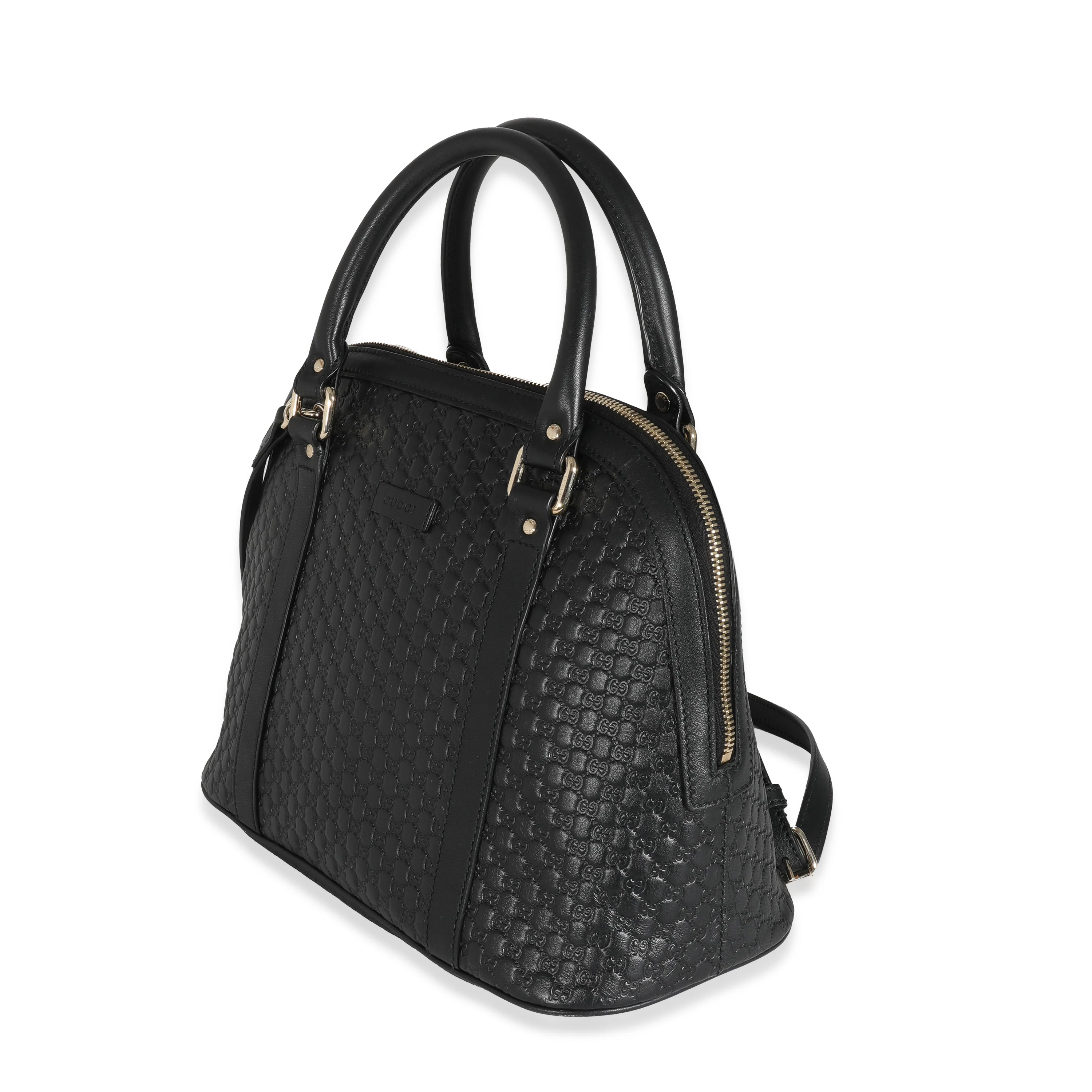 Gucci Black Microguccissima Medium Dome Satchel - Image 2