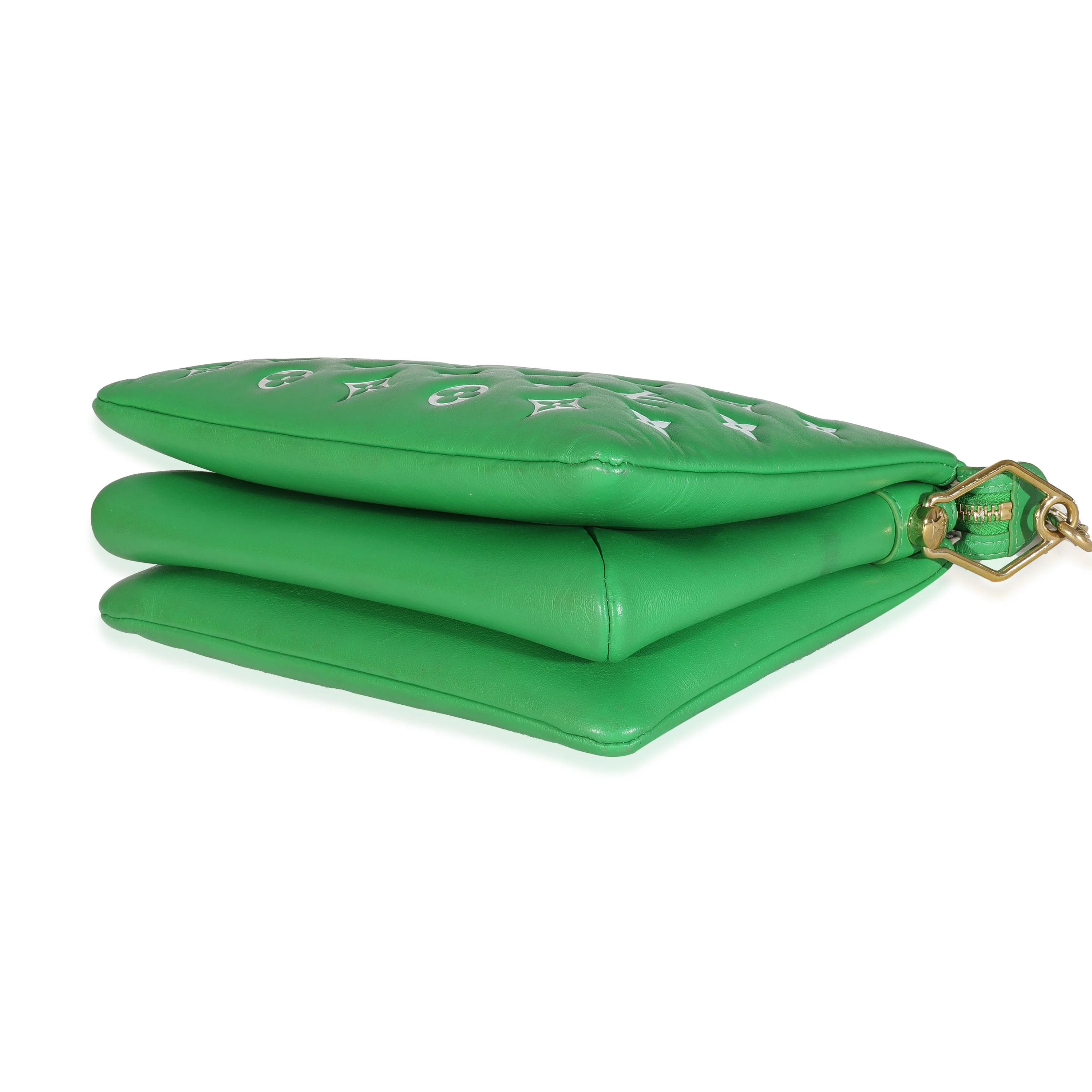 Louis Vuitton Green White Puffy Lambskin Monogram Coussin PM - Image 7