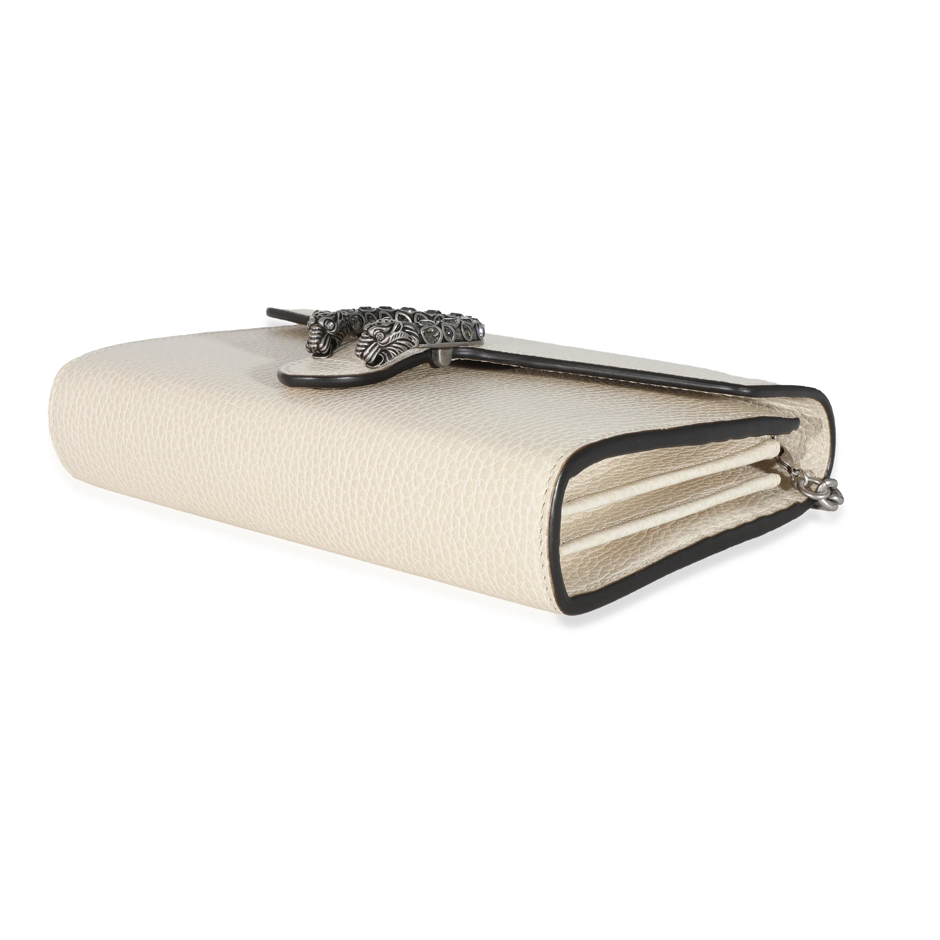 Gucci White Leather Mini Dionysus Chain Wallet - Image 6