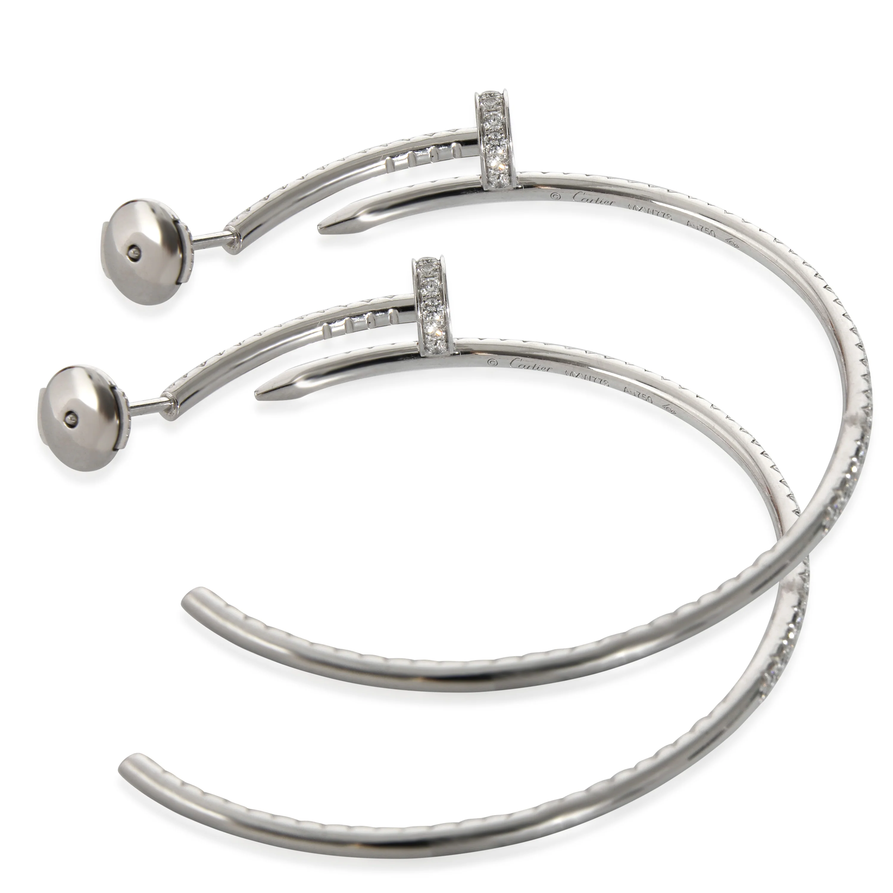 Juste Un Clou Earrings (White Gold, Diamonds) - Image 3