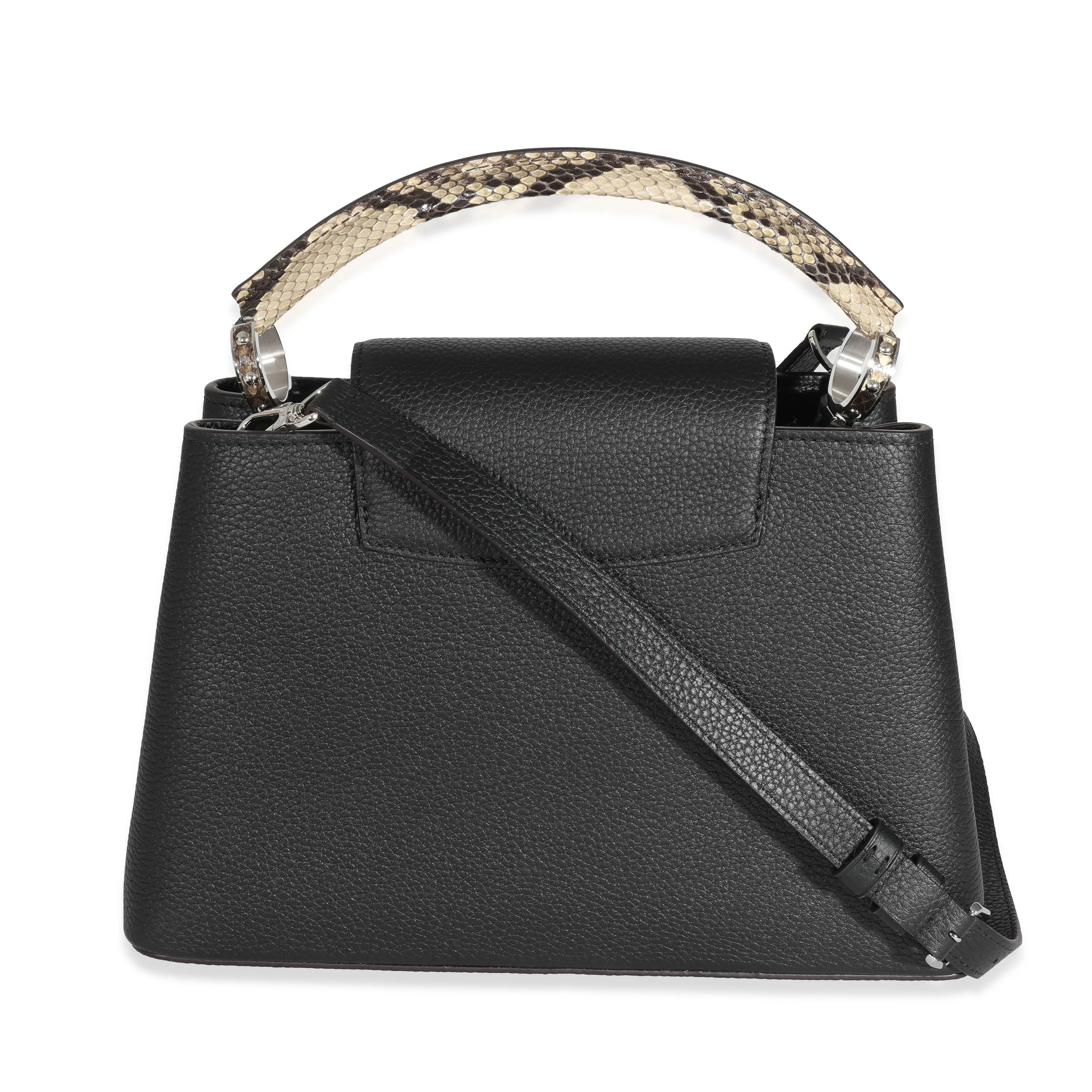 Louis Vuitton Black Taurillon Python Capucines PM - Image 3