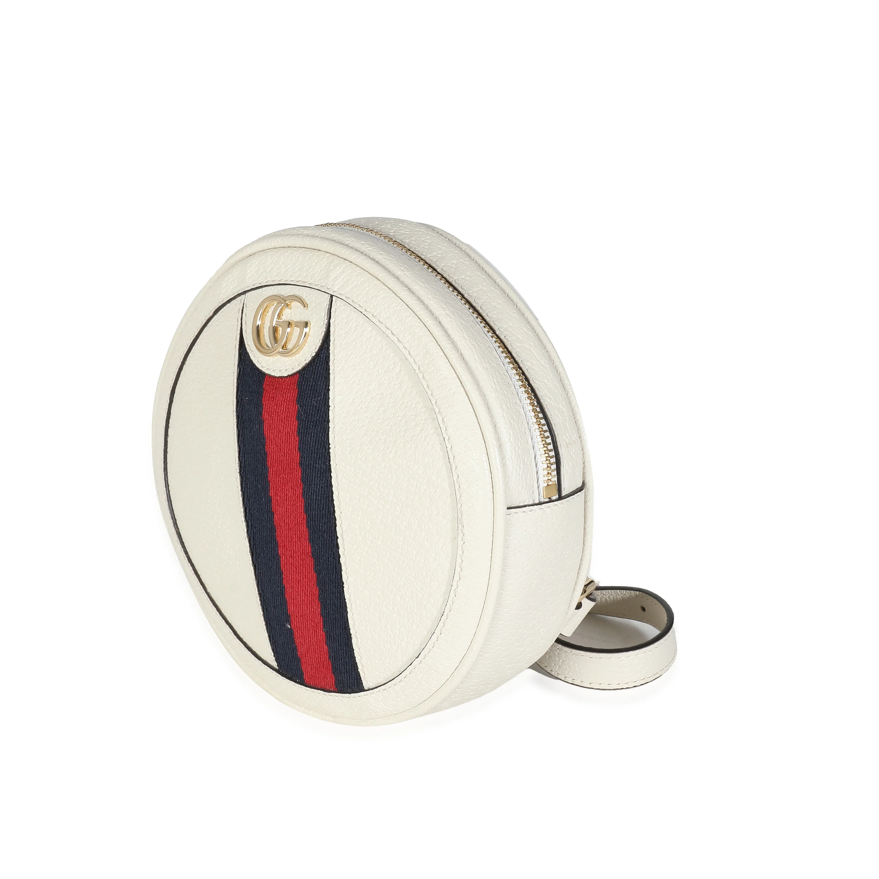 White Calfskin Ophidia Mini Round Backpack - Image 5